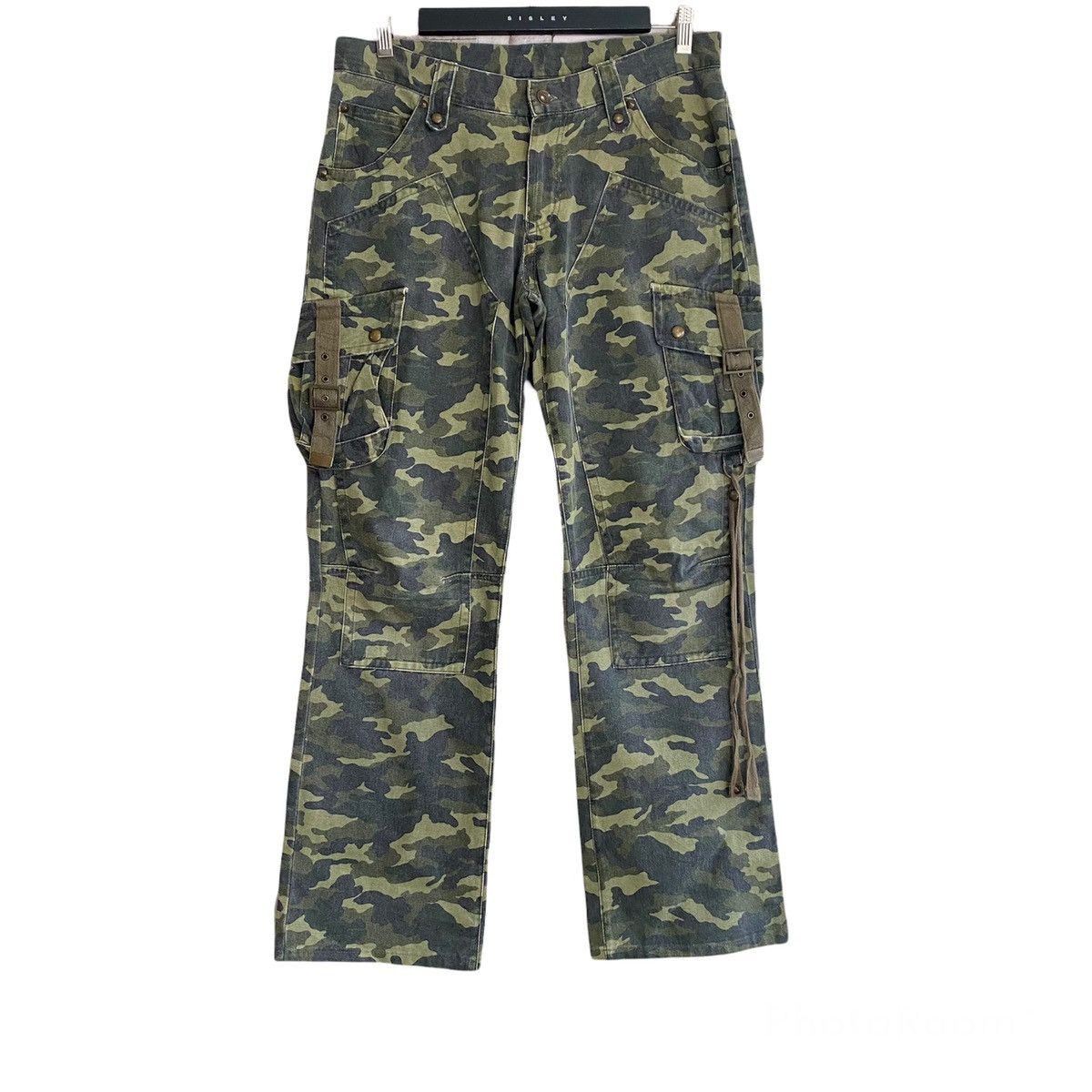 Japanese Brand Semantic Design Cargo Pants Double knee Camo Size US 33 - 3 Thumbnail