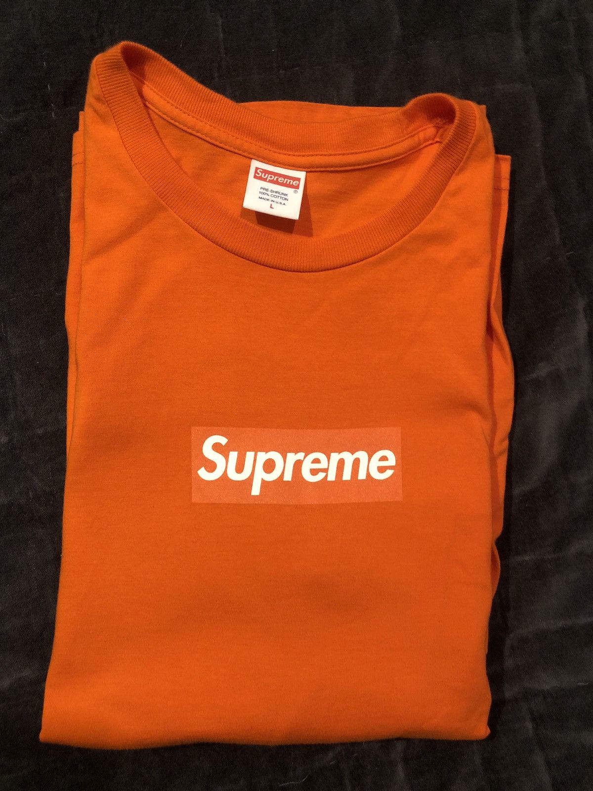 Supreme Supreme Box Logo L S Tee Orange Grailed