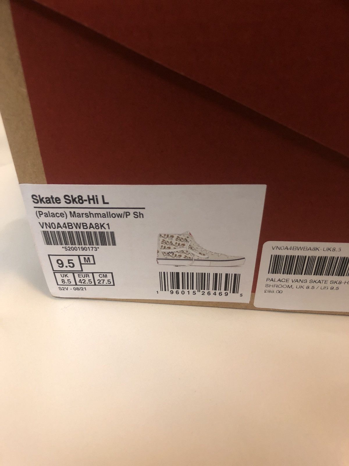 Palace × Vans Palace x Vans Sk8-Hi Mushroom Funguy Marshmallow 9.5us Size US 9.5 / EU 42-43 - 9 Thumbnail