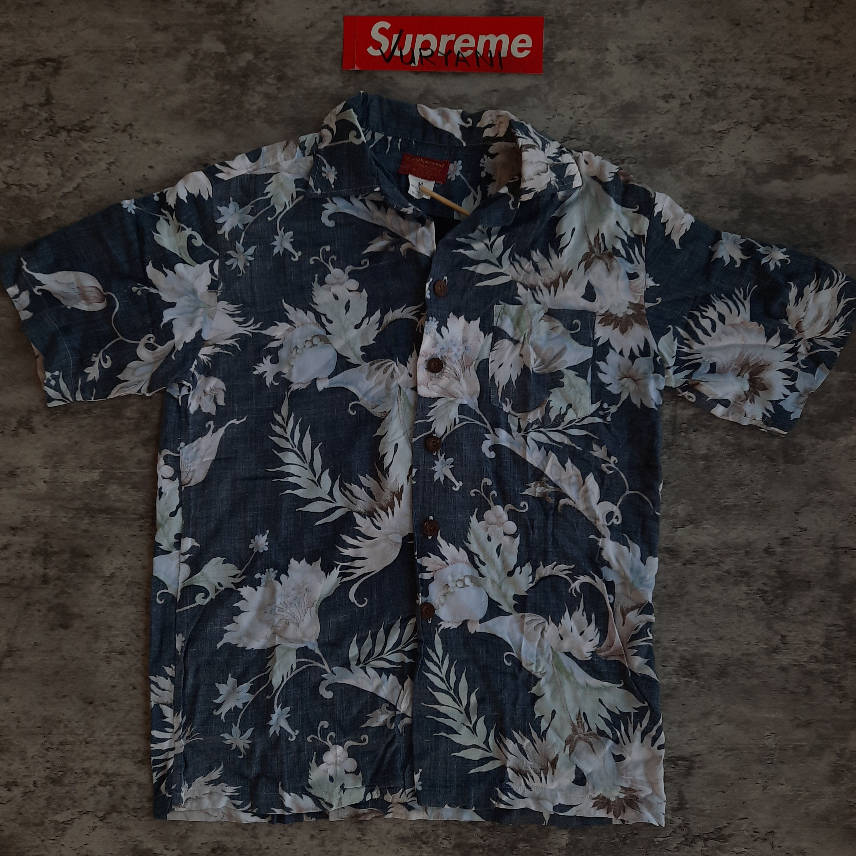 Sugar Cane Hawaiian Floral Button Shirt