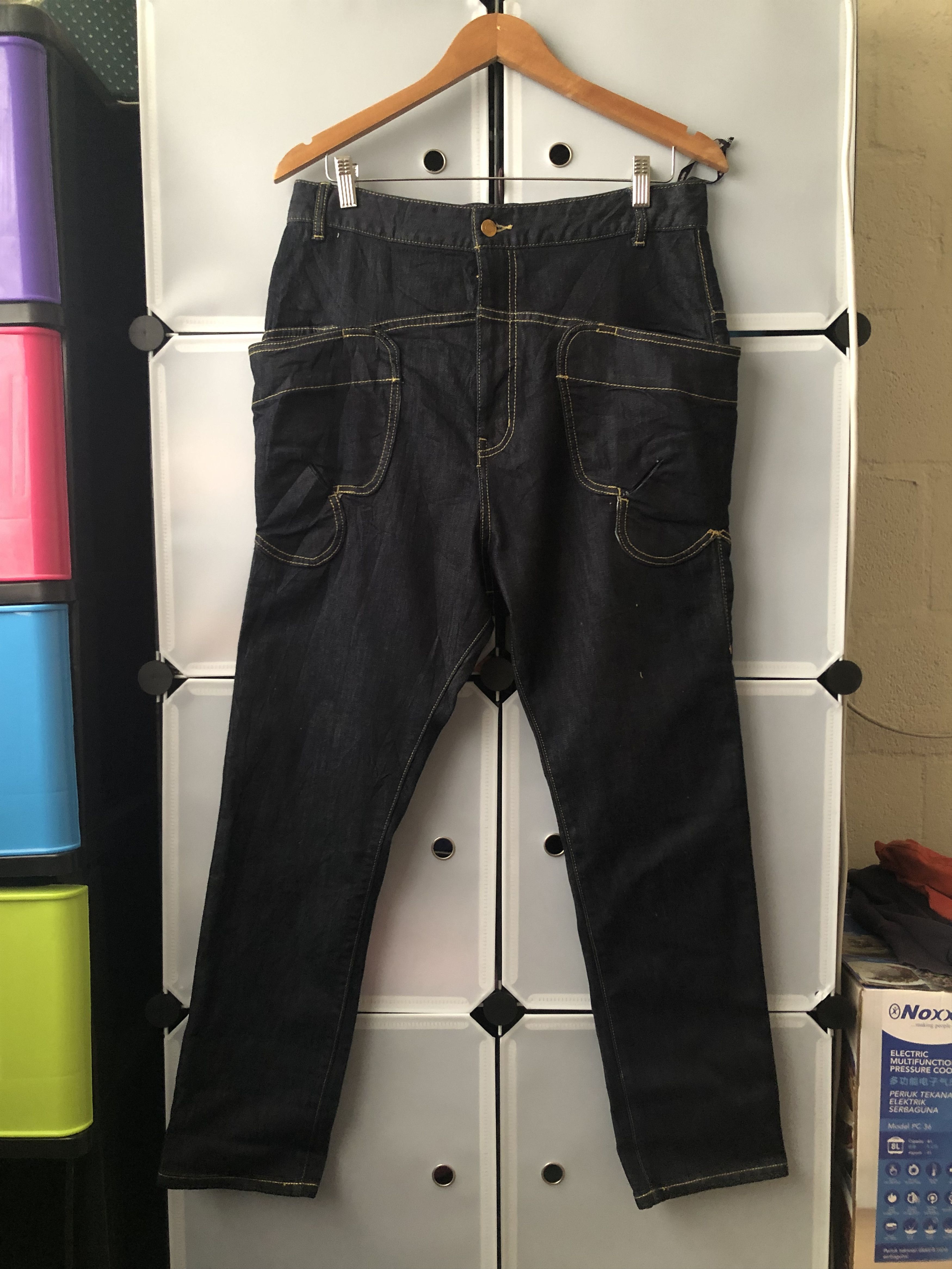 Issey Miyake × mercibeaucoup Marcibeaucoup Indigo Baggy Denim Pants Size US 33 - 2 Thumbnail