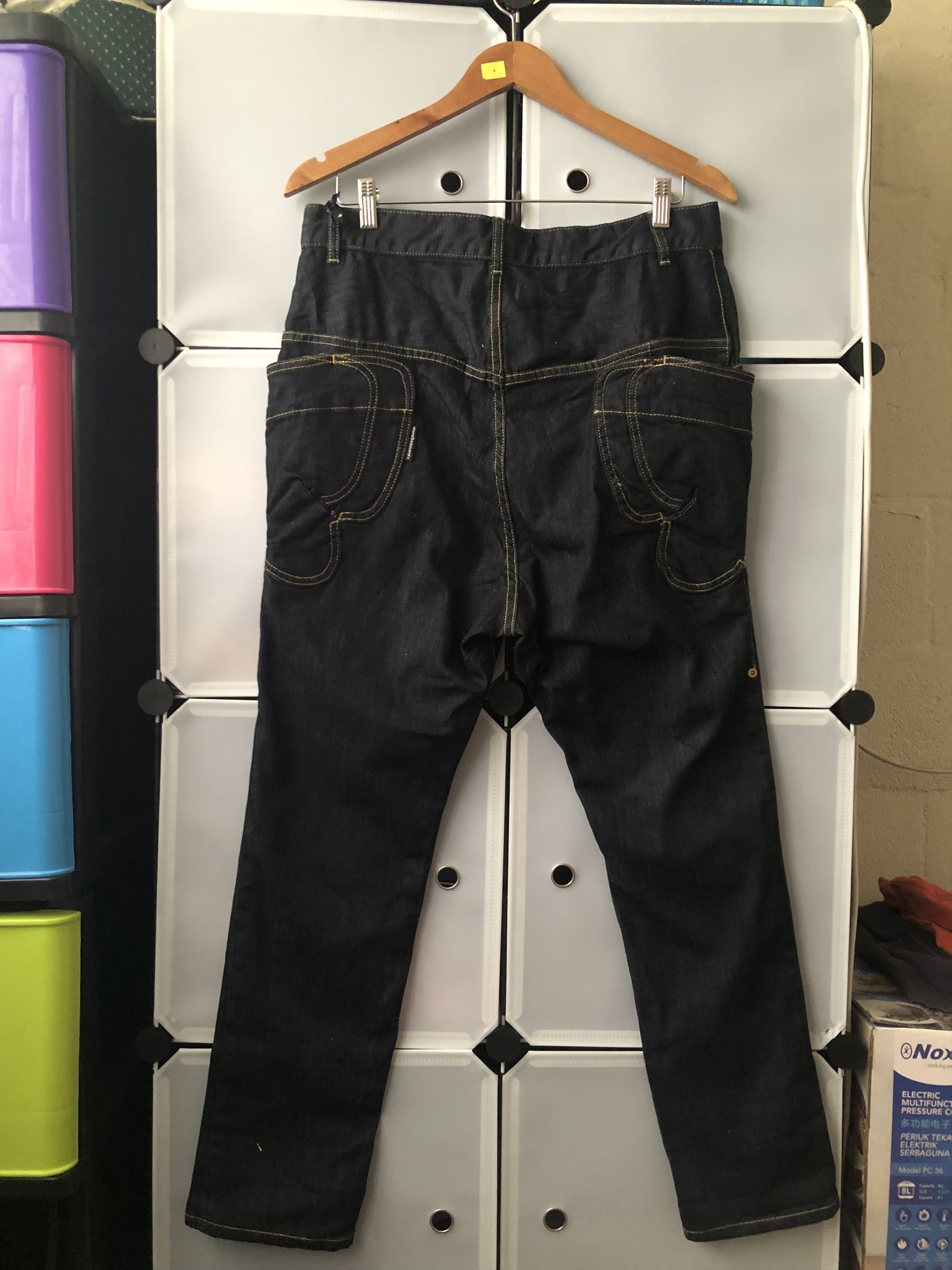 Issey Miyake × mercibeaucoup Marcibeaucoup Indigo Baggy Denim Pants Size US 33 - 1 Thumbnail