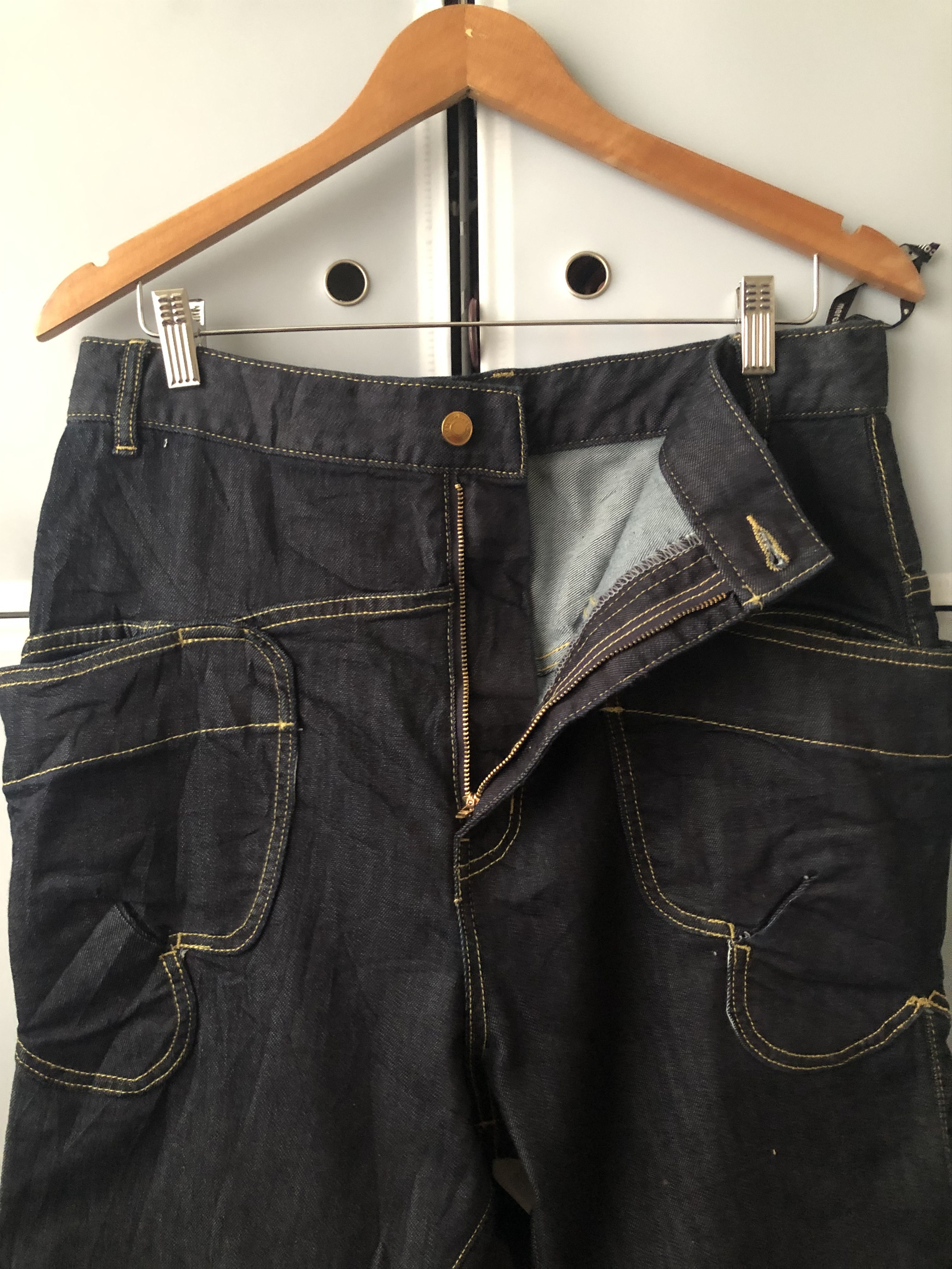 Issey Miyake × mercibeaucoup Marcibeaucoup Indigo Baggy Denim Pants Size US 33 - 4 Thumbnail