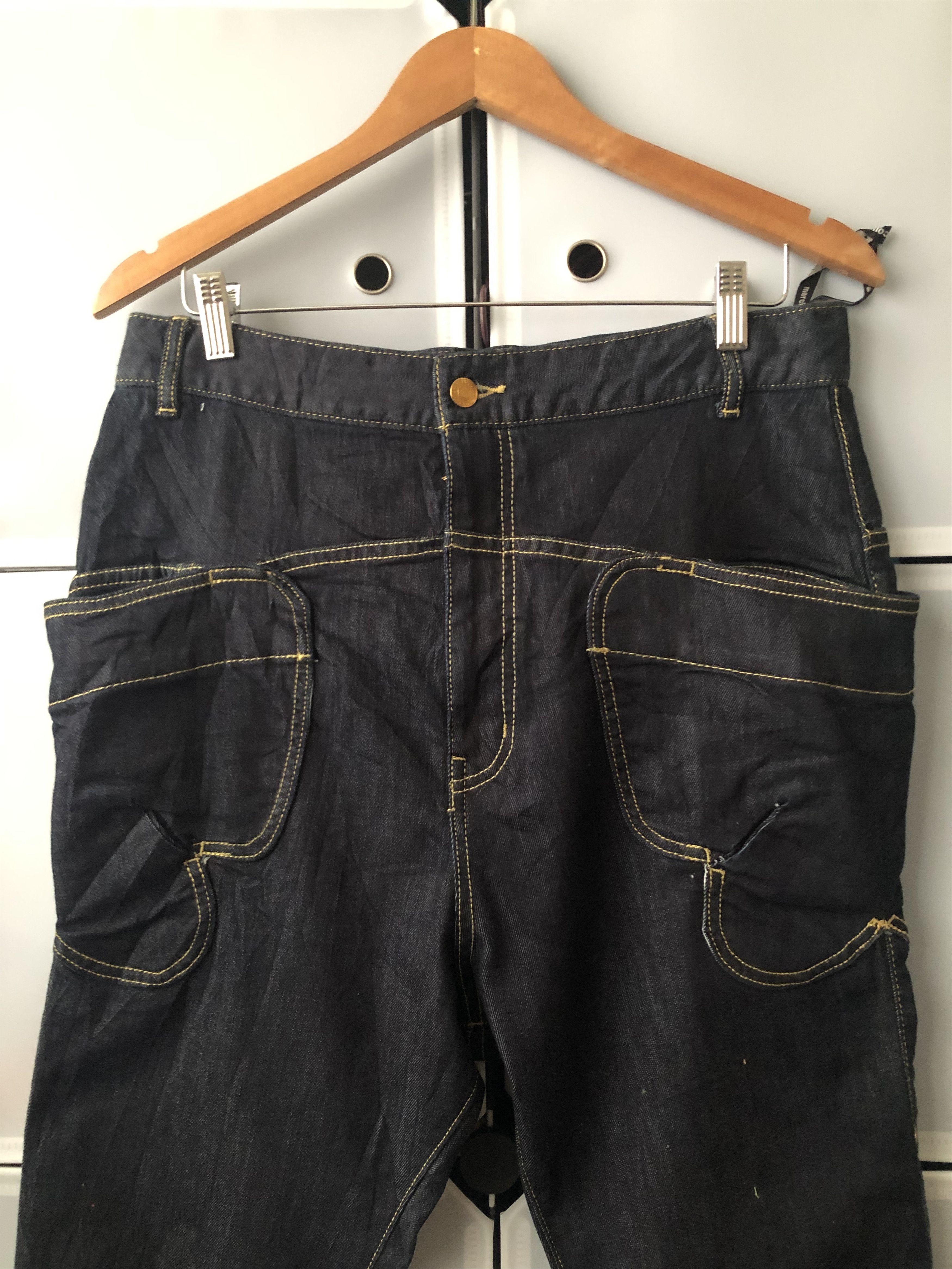 Issey Miyake × mercibeaucoup Marcibeaucoup Indigo Baggy Denim Pants Size US 33 - 3 Thumbnail