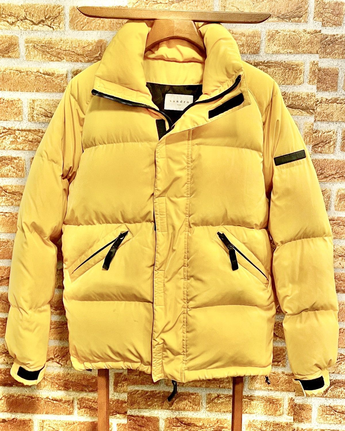 Sandro yellow puffer jacket store