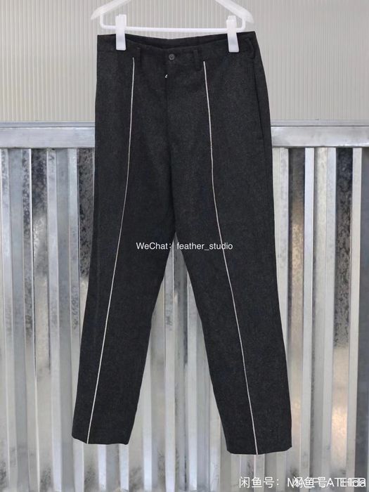 Yohji Yamamoto Yohji Yamamoto pour Homme 01aw White Line Wool Pants ...