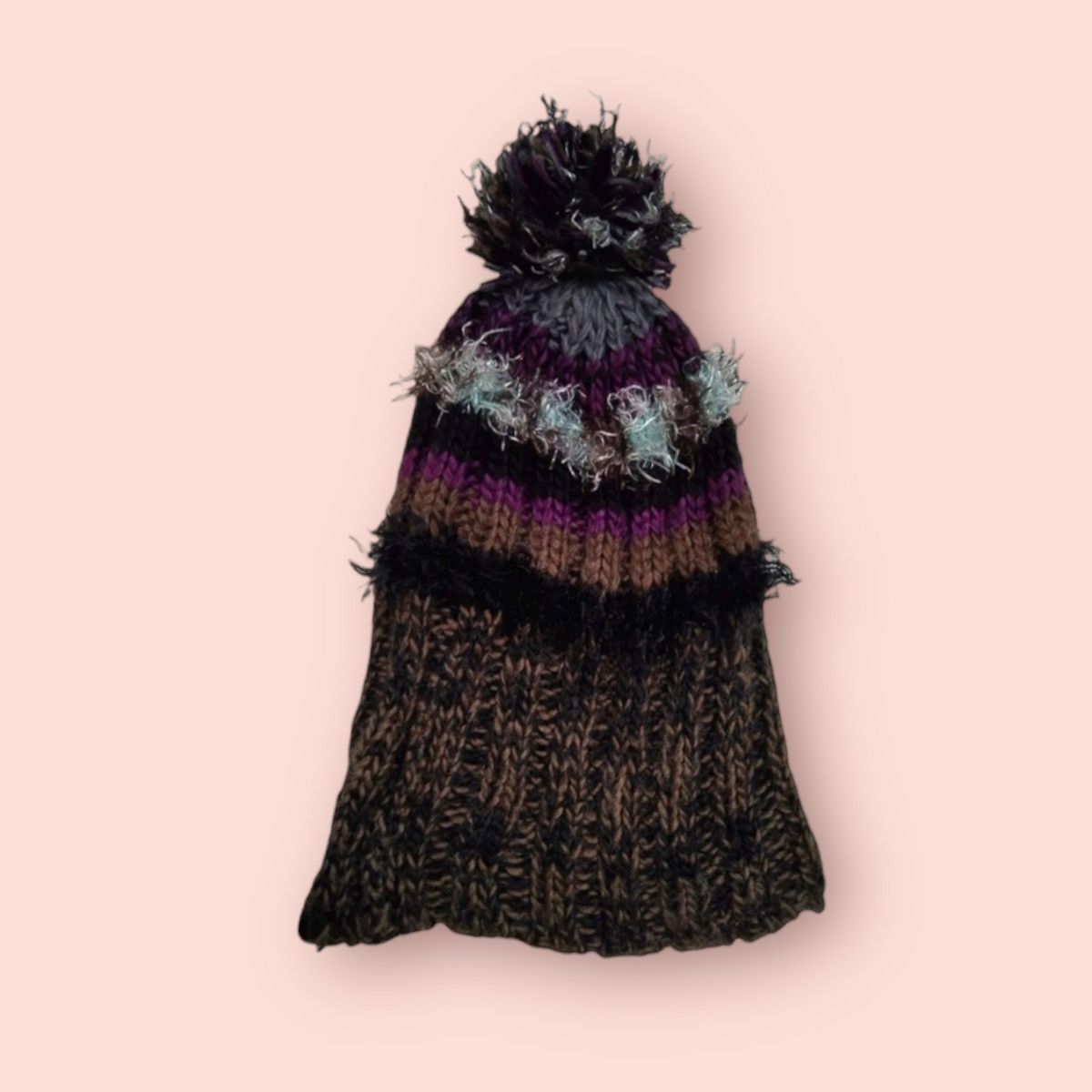 Japanese Brand × Le Grande Bleu (L.G.B.) RARE VINTAGE CATCHUP KNITTED WOOL BLEND BEANIE Size ONE SIZE - 3 Thumbnail