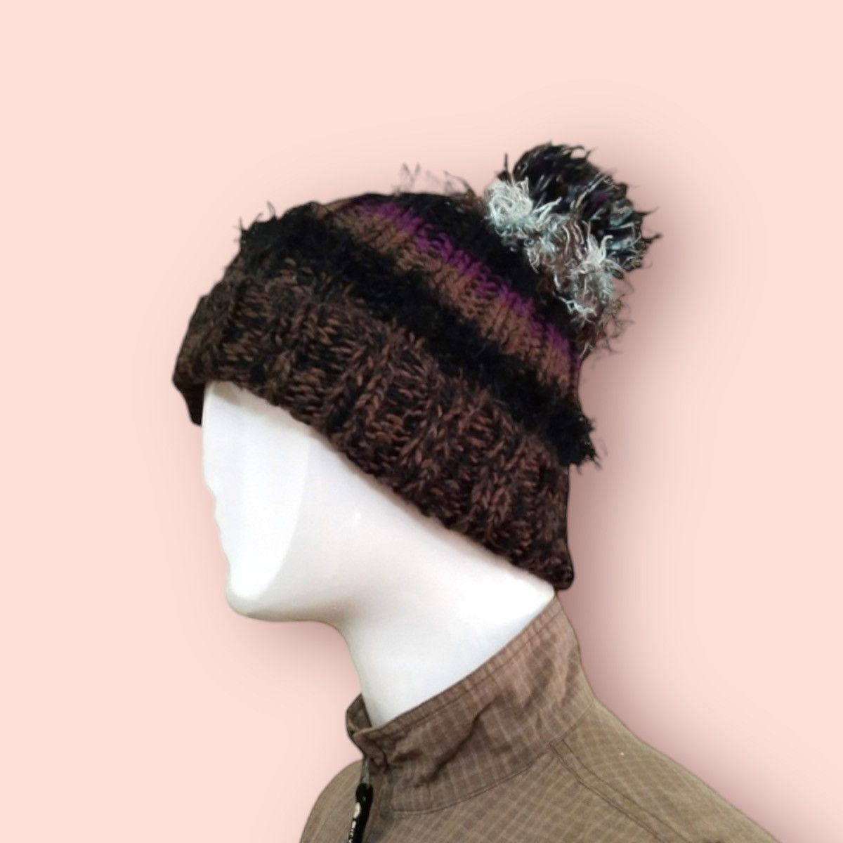 Japanese Brand × Le Grande Bleu (L.G.B.) RARE VINTAGE CATCHUP KNITTED WOOL BLEND BEANIE Size ONE SIZE - 4 Thumbnail