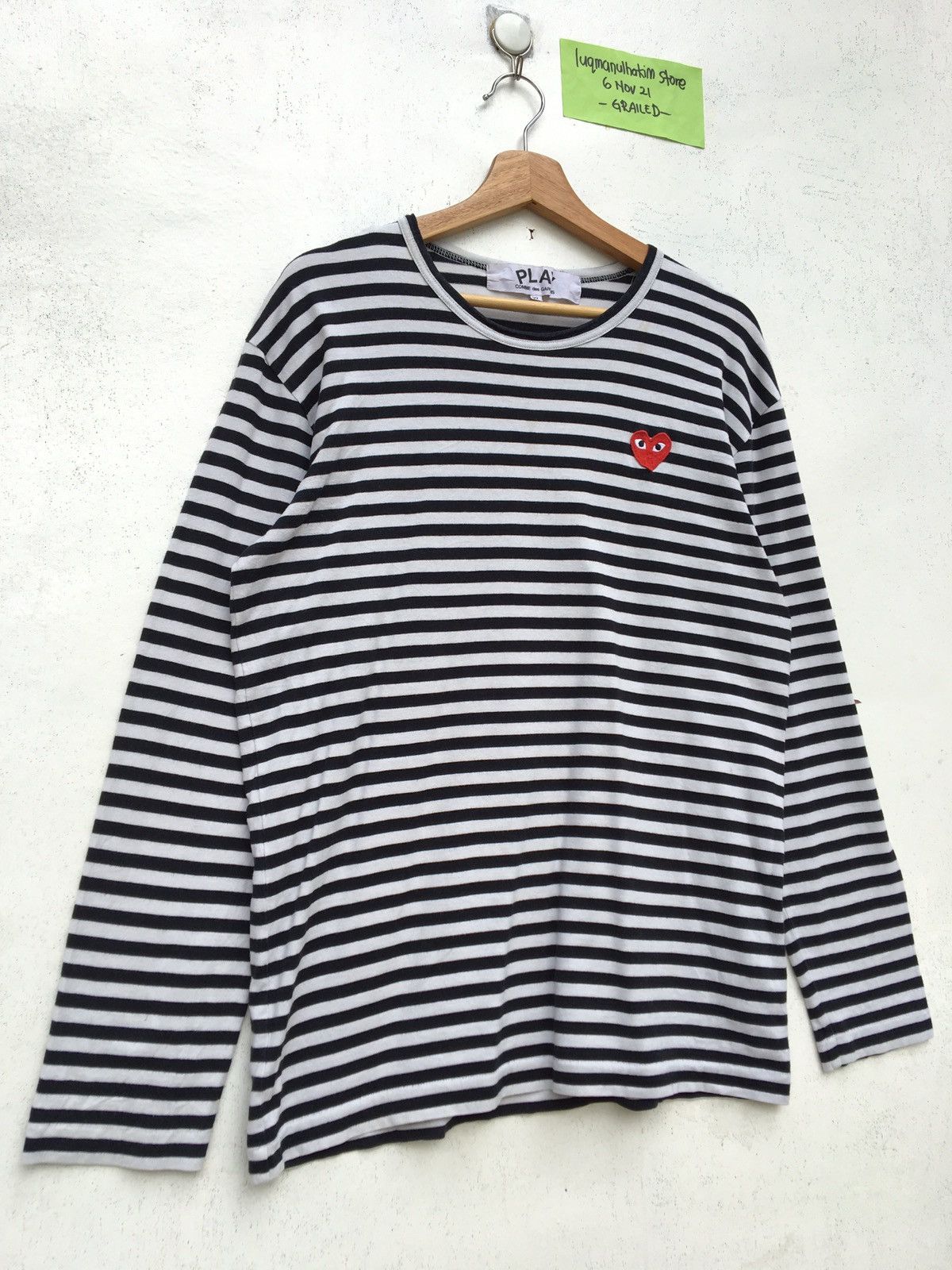 Comme des Garcons Rare Comme Des Garcons Play Striped Blue Longsleeve Size US M / EU 48-50 / 2 - 2 Thumbnail