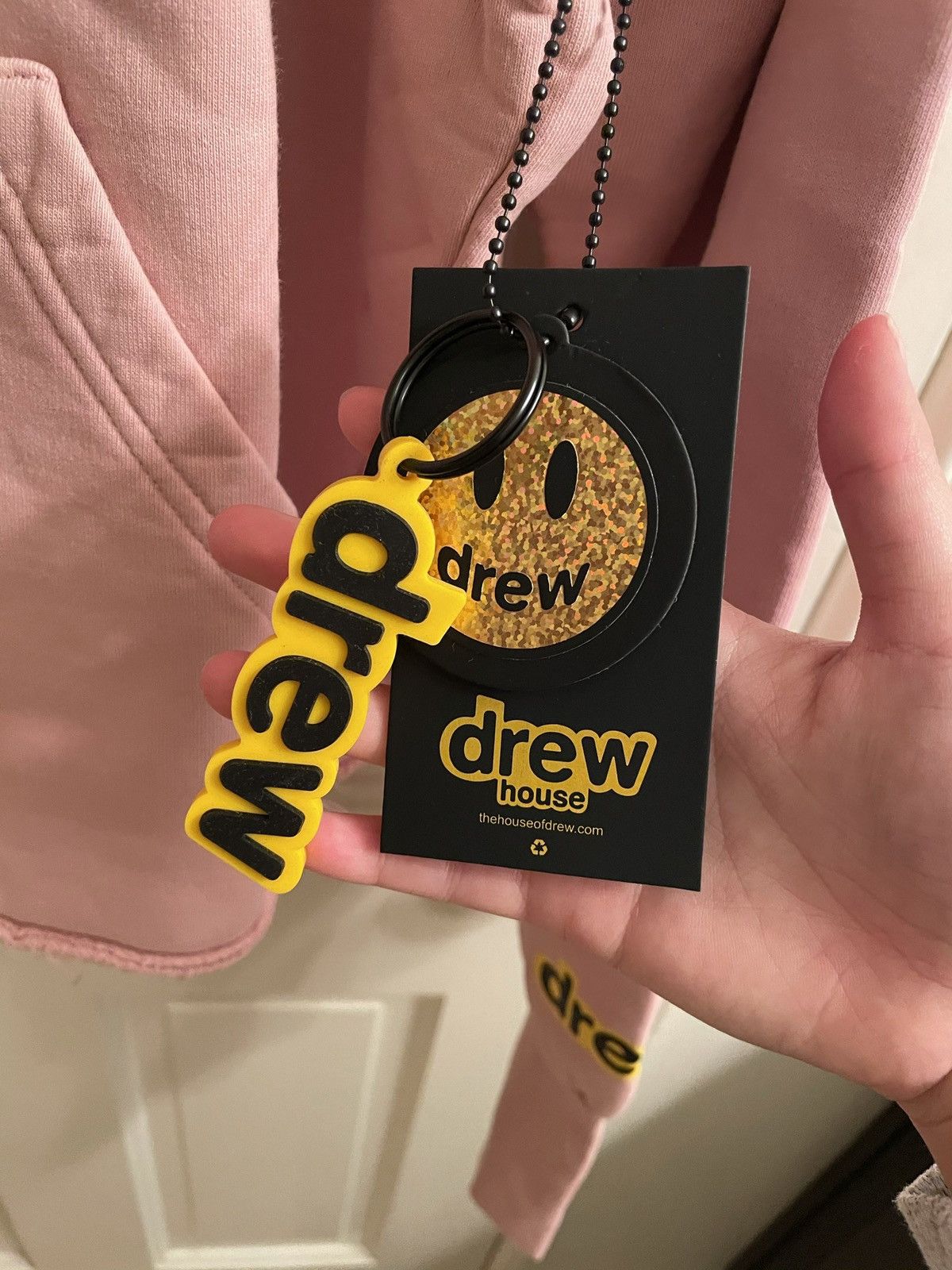 Drew House Drew house mascot deconstructed hoodie dusty rose Drew House Drew house mascot deconstructed hoodie dusty rose