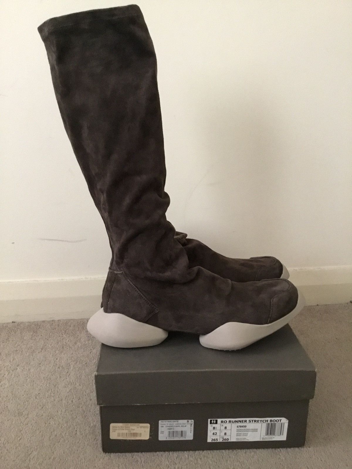 Adidas × Rick Owens RO Runner Stretch Boot Size US 8.5 / EU 41-42 - 2 Thumbnail