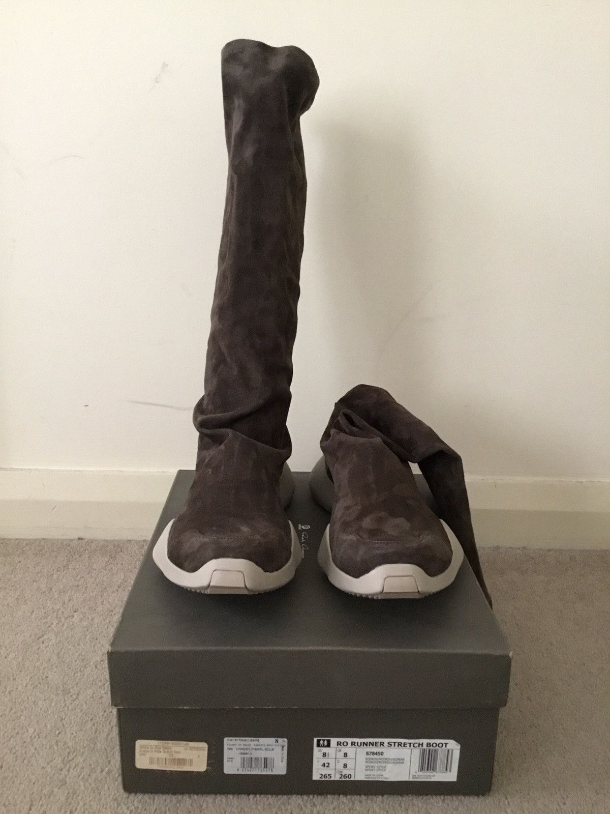Adidas × Rick Owens RO Runner Stretch Boot Size US 8.5 / EU 41-42 - 5 Thumbnail