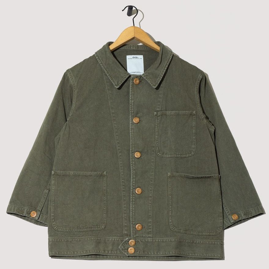Visvim BENNY O.V.N.D. HERRINGBONE JACKET (GREEN) | Grailed