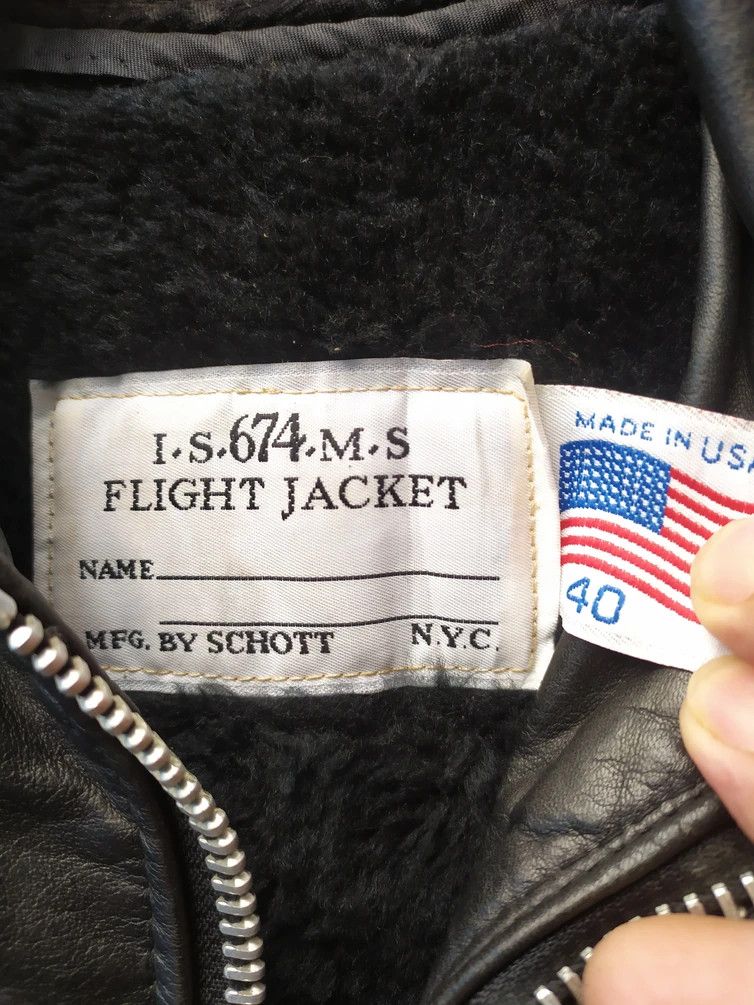 size46 SCHOTT I.S.674.M.S レザージャケット A2 GENUINE VINTAGE SCHOTT IS 674 MS LEATHER FLIGHT JACKET BROWN SUPER