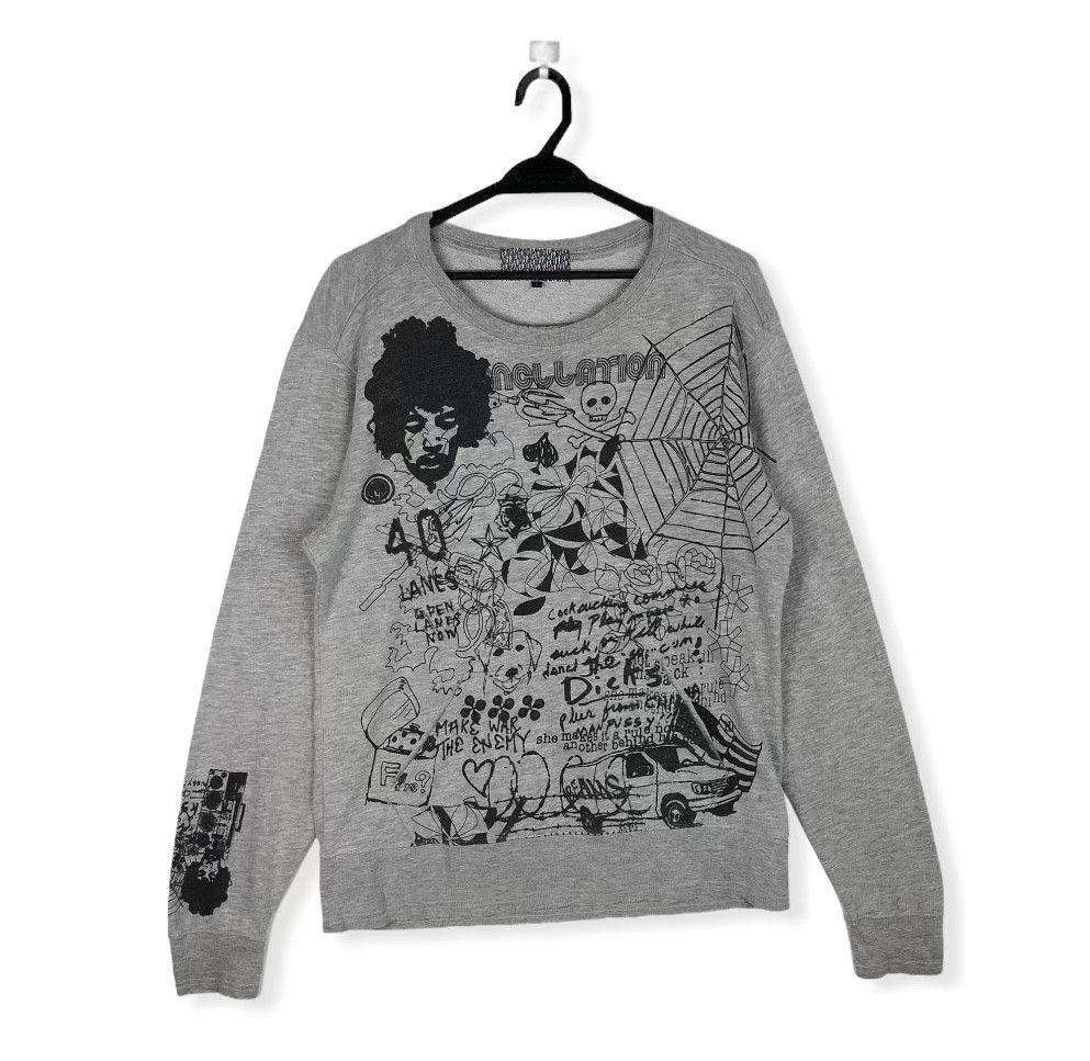 VINTAGE BEAMS X JIMI HENDRIX DOUBLE HEM SWEATSHIRT