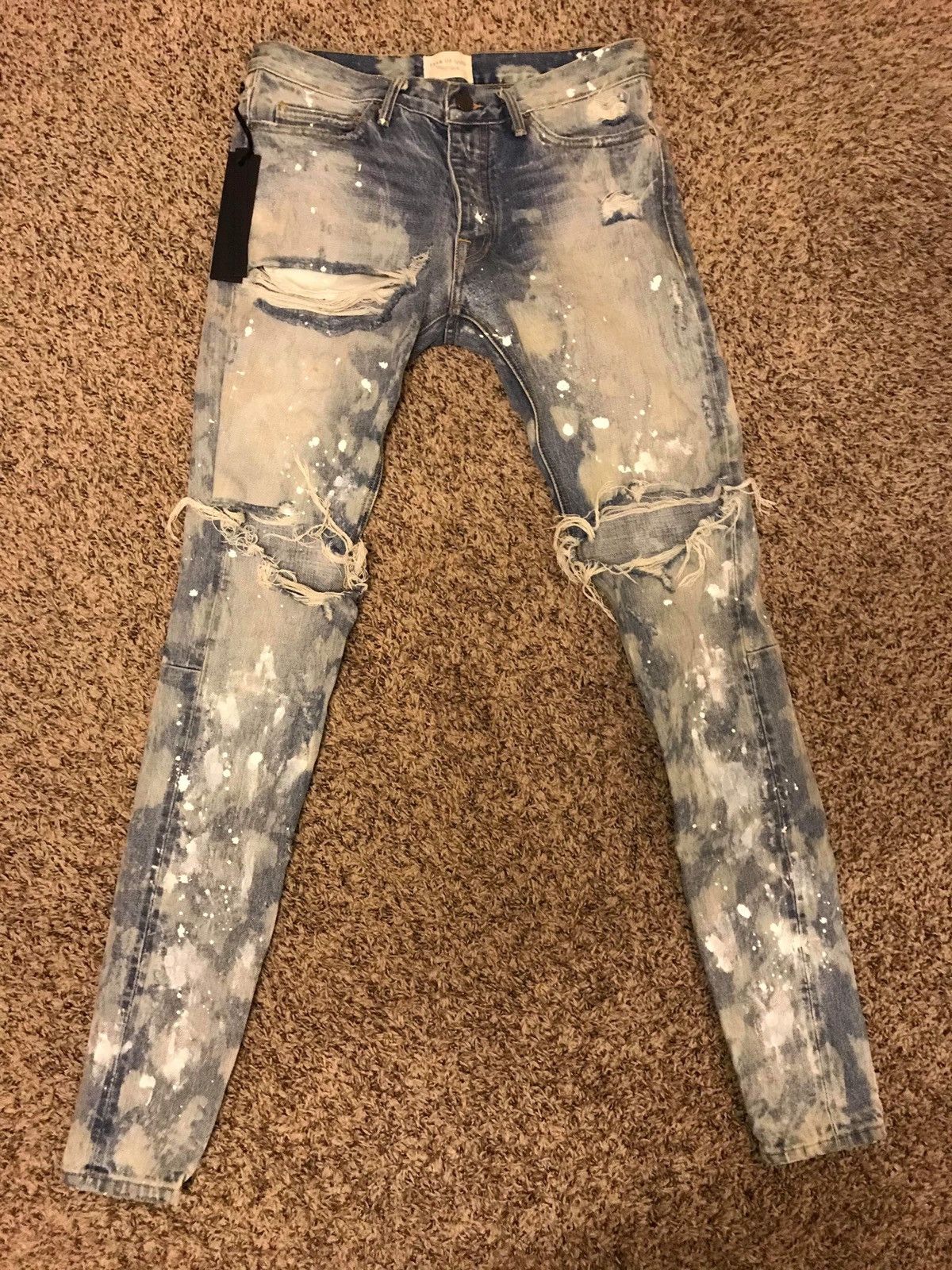 Fear of God Fourth 4th Collection Selvedge Indigo Denim Jeans Size 32  Authentic