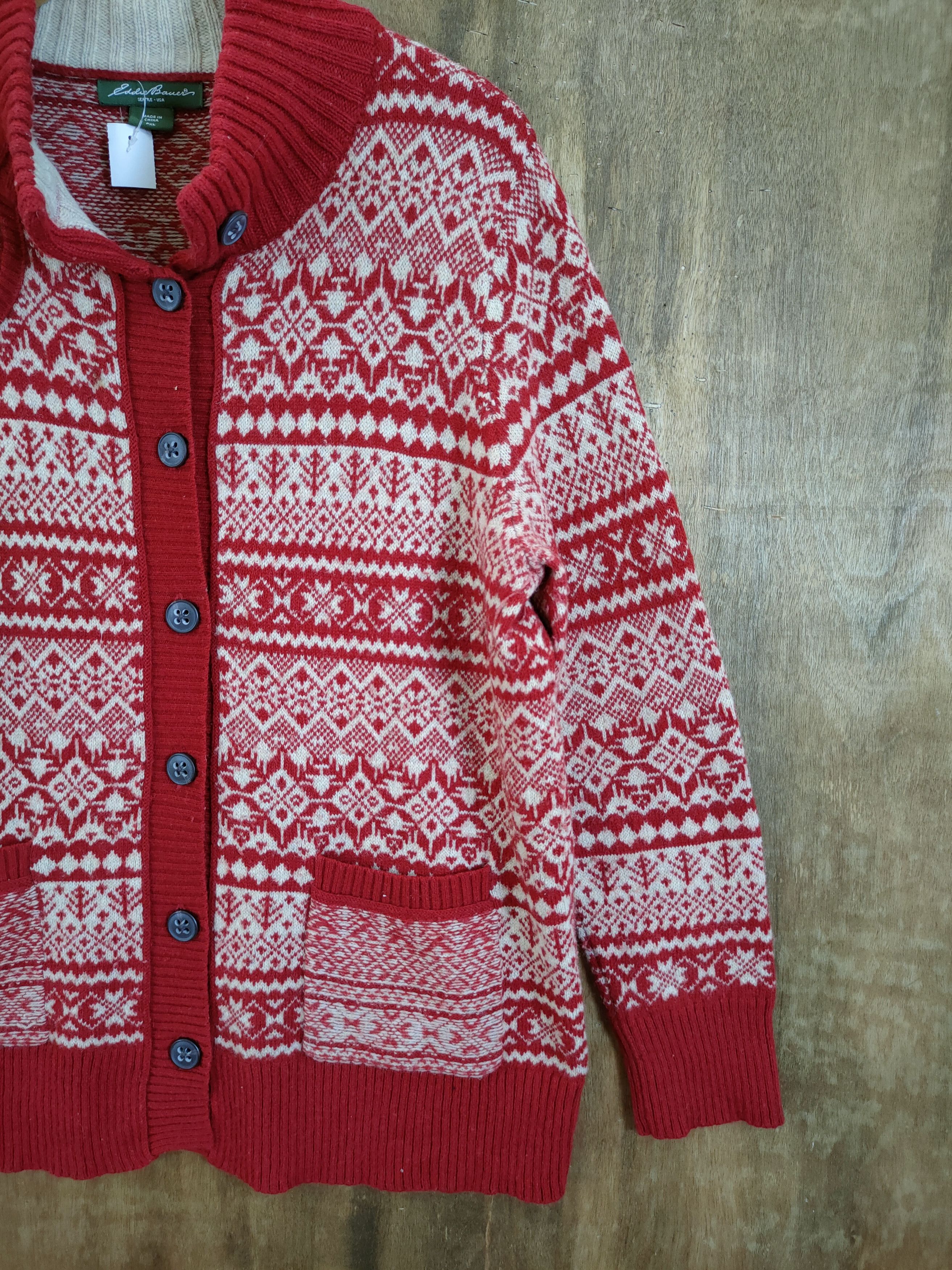 Eddie Bauer D Eddie Bauer art navajo meticulous knitwear japan #46-853 Size US L / EU 52-54 / 3 - 3 Thumbnail