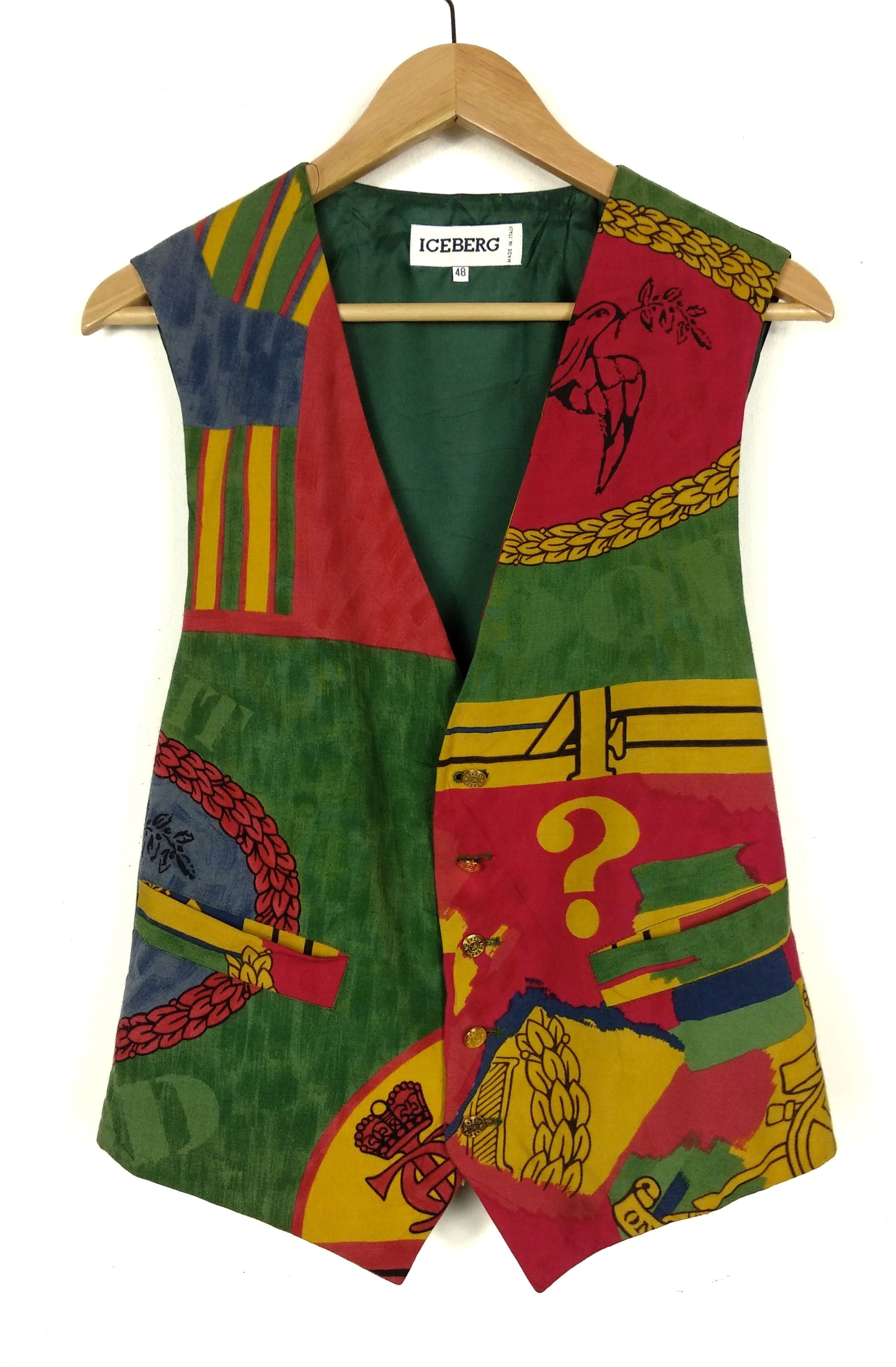 Iceberg × Vintage Iceberg Made in Italy Vest with Designer Bird 4 ? Size US S / EU 44-46 / 1 - 1 Thumbnail