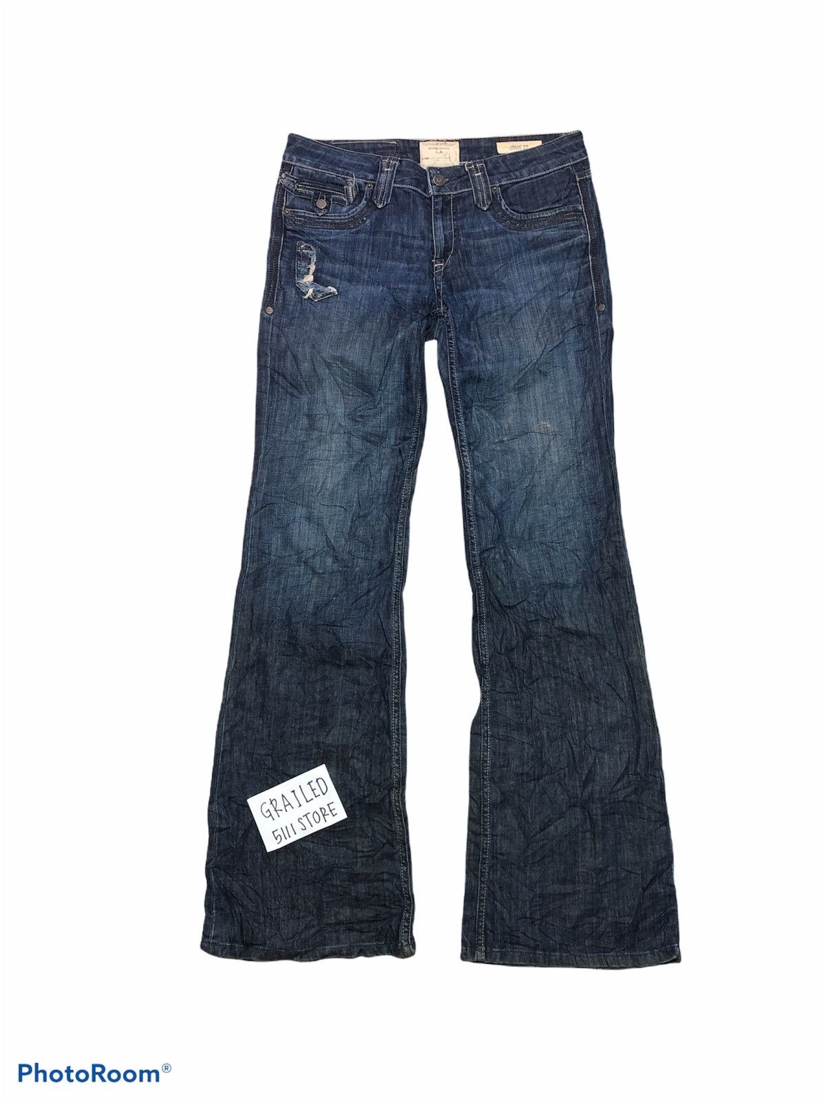 Jimmy Taverniti FLARED⚡️⚡️TAVERNITI JANIS 22 Denim Size US 33 - 1 Thumbnail