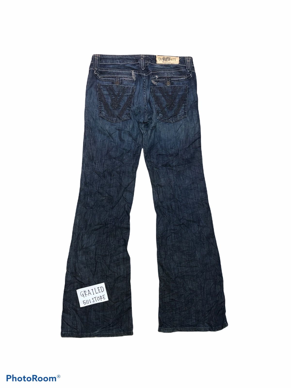 Jimmy Taverniti FLARED⚡️⚡️TAVERNITI JANIS 22 Denim Size US 33 - 2 Thumbnail