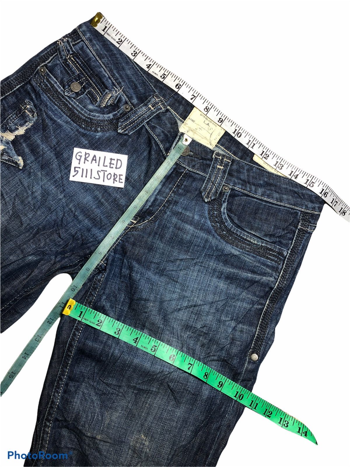 Jimmy Taverniti FLARED⚡️⚡️TAVERNITI JANIS 22 Denim Size US 33 - 9 Thumbnail