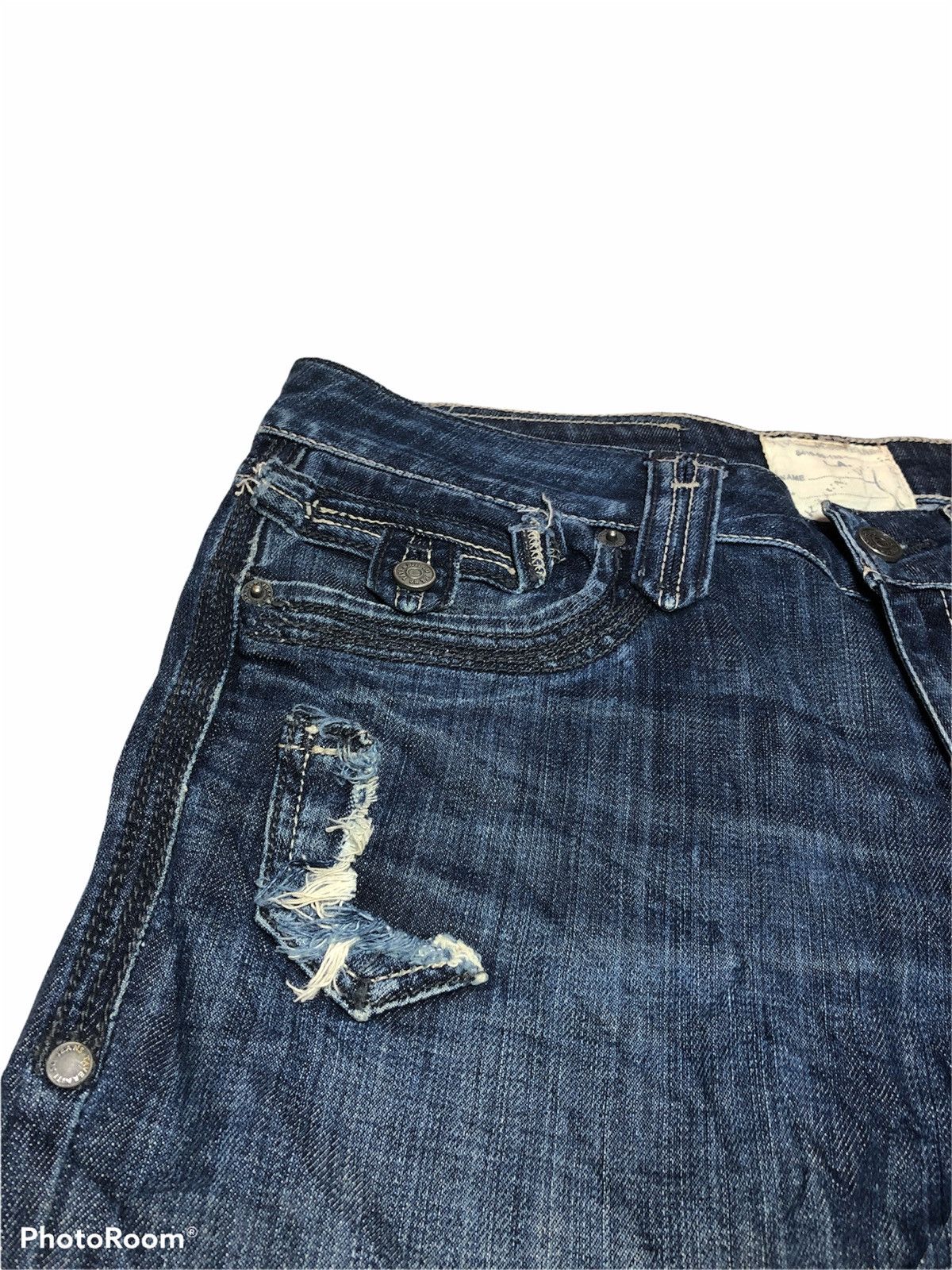 Jimmy Taverniti FLARED⚡️⚡️TAVERNITI JANIS 22 Denim Size US 33 - 7 Thumbnail
