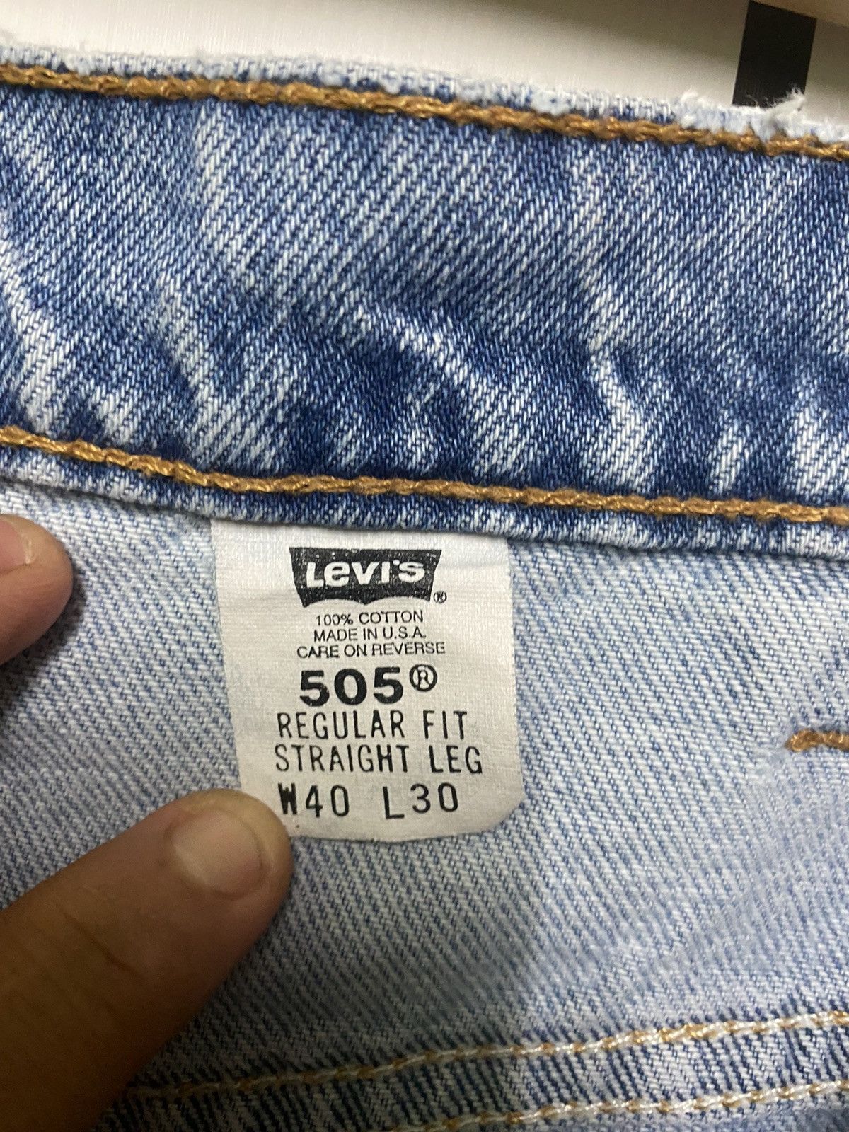 Levi's × Levi's Vintage Clothing × Vintage Vintage 80s LEVIS 505 Regular Fit Straight Leg Denim - L22 Size US 38 / EU 54 - 17 Thumbnail