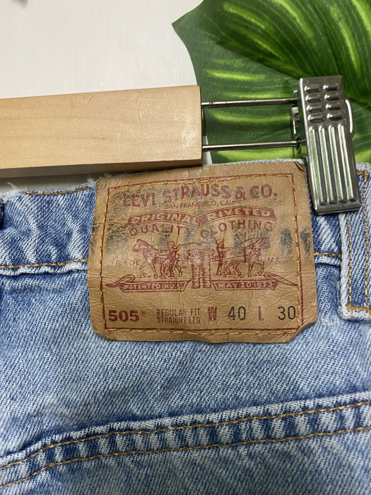 Levi's × Levi's Vintage Clothing × Vintage Vintage 80s LEVIS 505 Regular Fit Straight Leg Denim - L22 Size US 38 / EU 54 - 14 Thumbnail