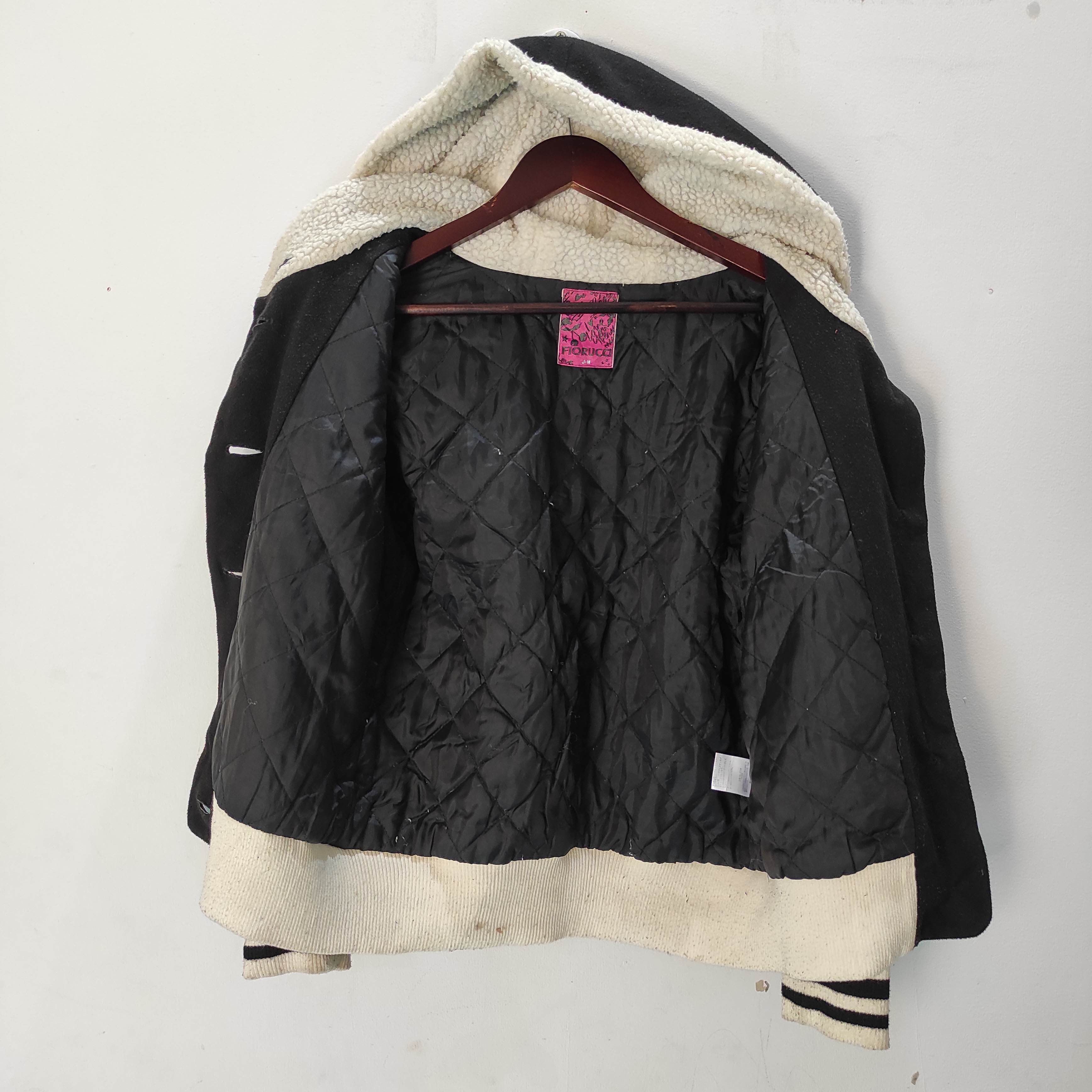 Fiorucci Vintage Fiorucci Fleece Hooded Varsity Jacket Size M / US 6-8 / IT 42-44 - 6 Thumbnail