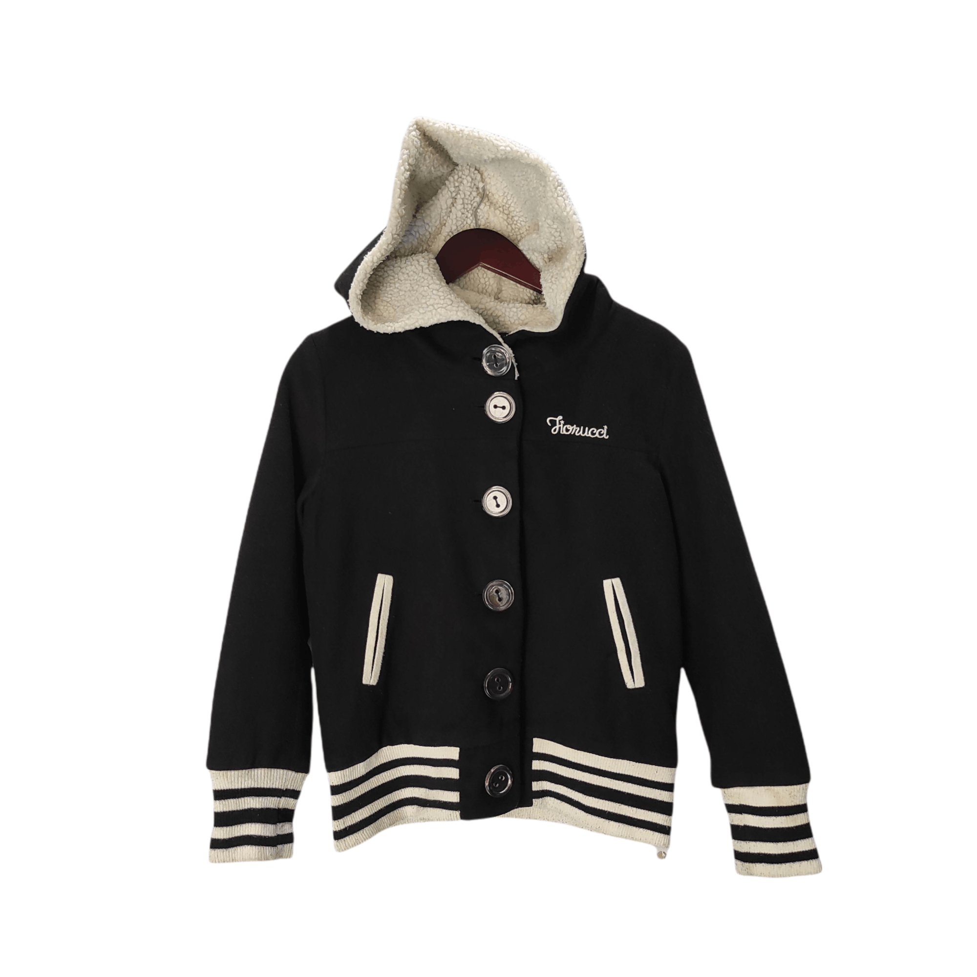 Fiorucci Vintage Fiorucci Fleece Hooded Varsity Jacket Size M / US 6-8 / IT 42-44 - 1 Thumbnail
