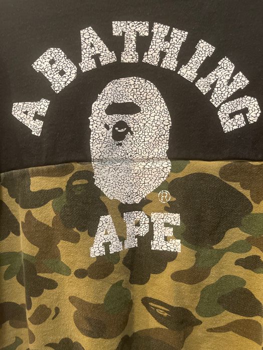 BAPE Black/ Camo Color Block Crewneck | jasonknade.com