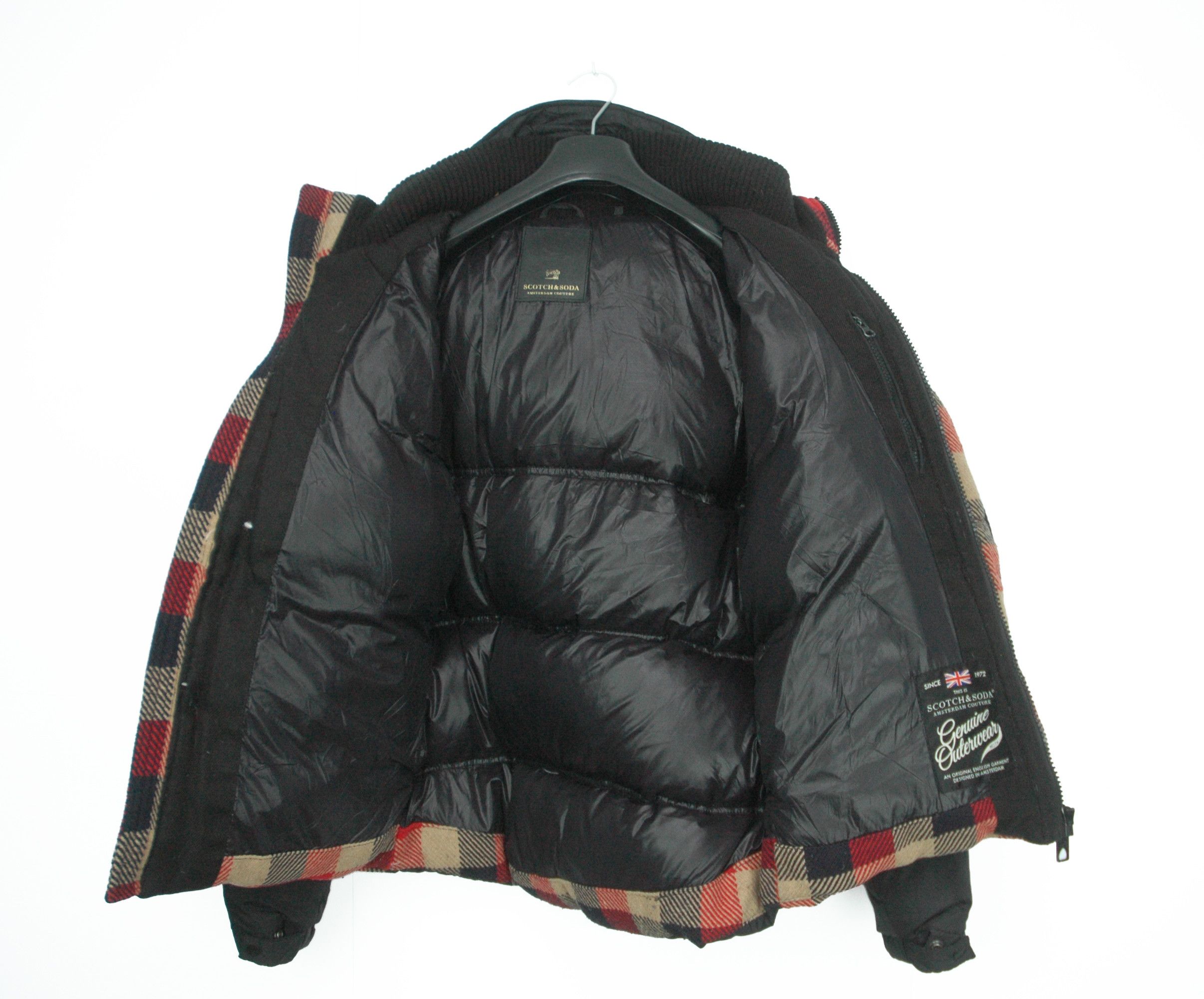 Scotch & Soda Scotch Soda Down Puffer Checkered Wool Jacket Size US L / EU 52-54 / 3 - 5 Thumbnail
