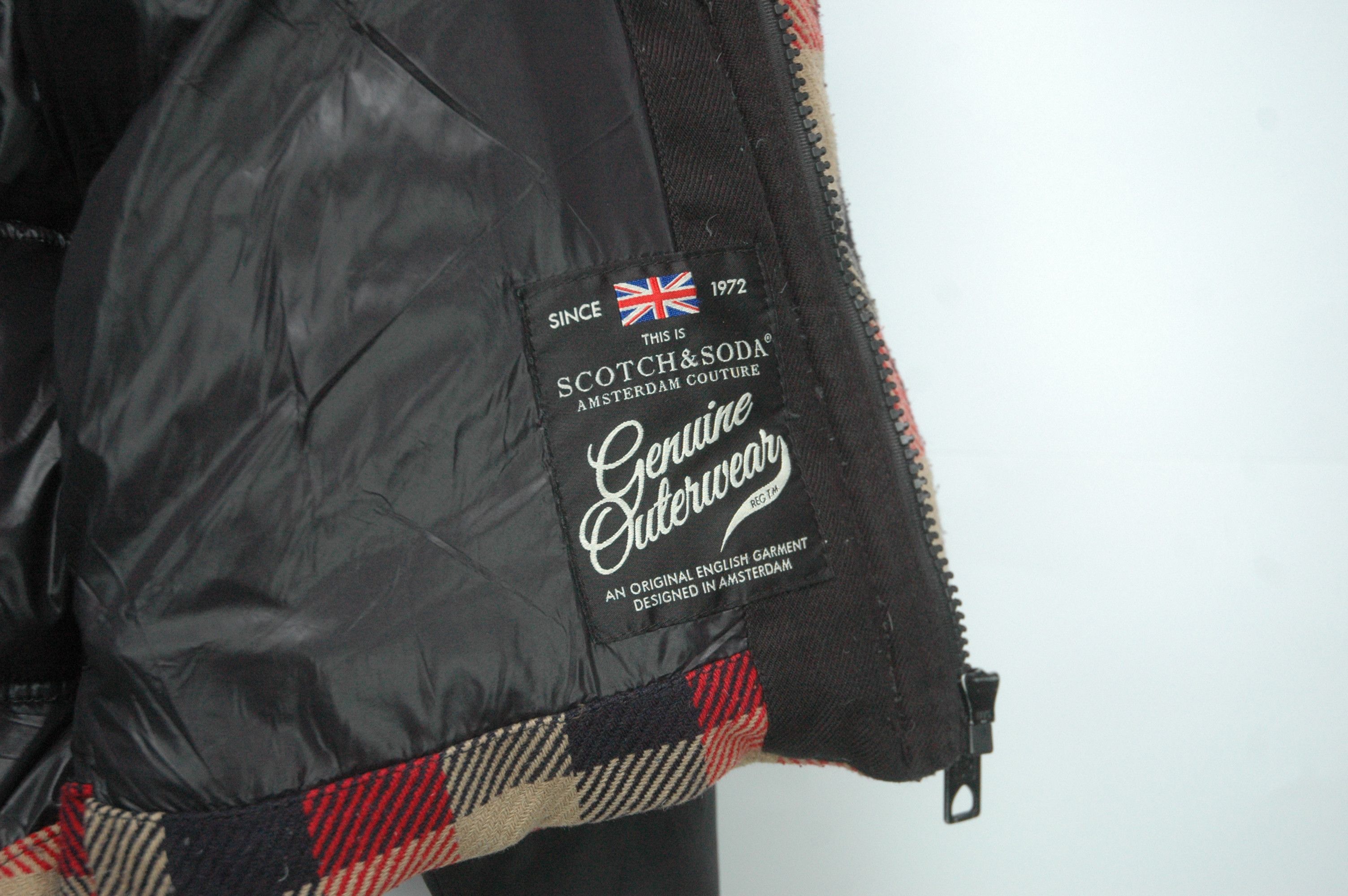 Scotch & Soda Scotch Soda Down Puffer Checkered Wool Jacket Size US L / EU 52-54 / 3 - 7 Thumbnail