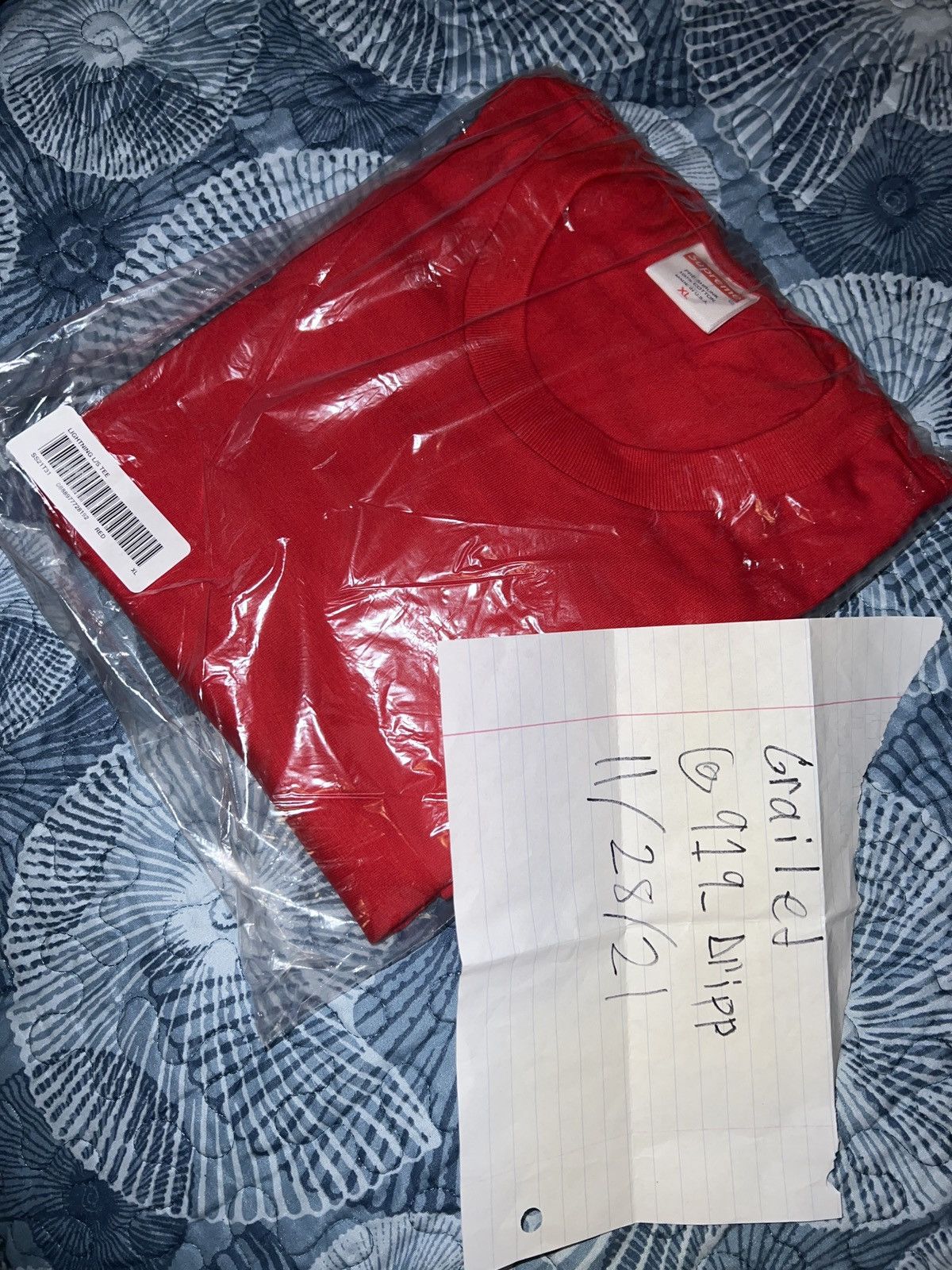 Supreme Supreme Clayton Patterson Lightning L/S Tee Red XL