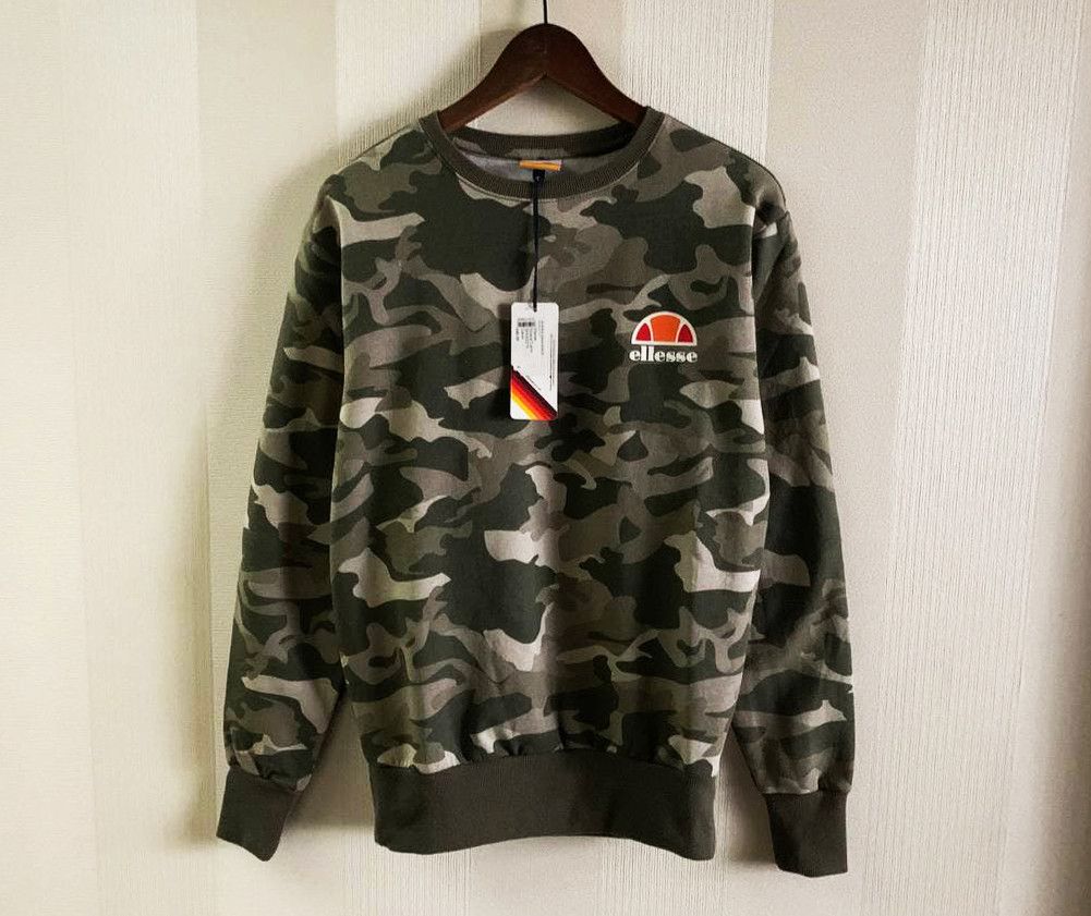 Ellesse camo sweatshirt clearance