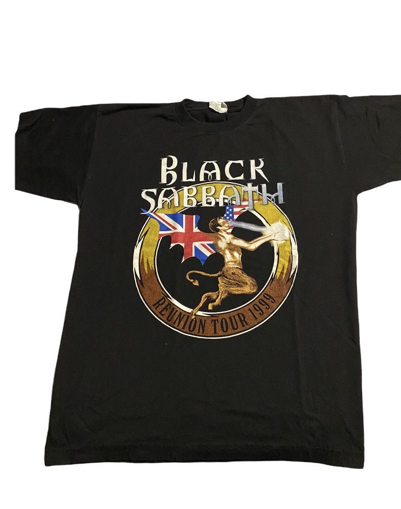 Band Tees Vintage 1999 Black Sabbath Tee T - Shirt 90s Tour Reunion Size US XL / EU 56 / 4 - 1 Thumbnail