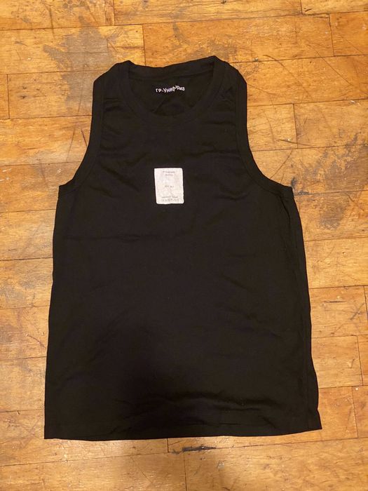 Gosha Rubchinskiy GR-Uniforma Black Logo Sleeveless Shirt | Grailed