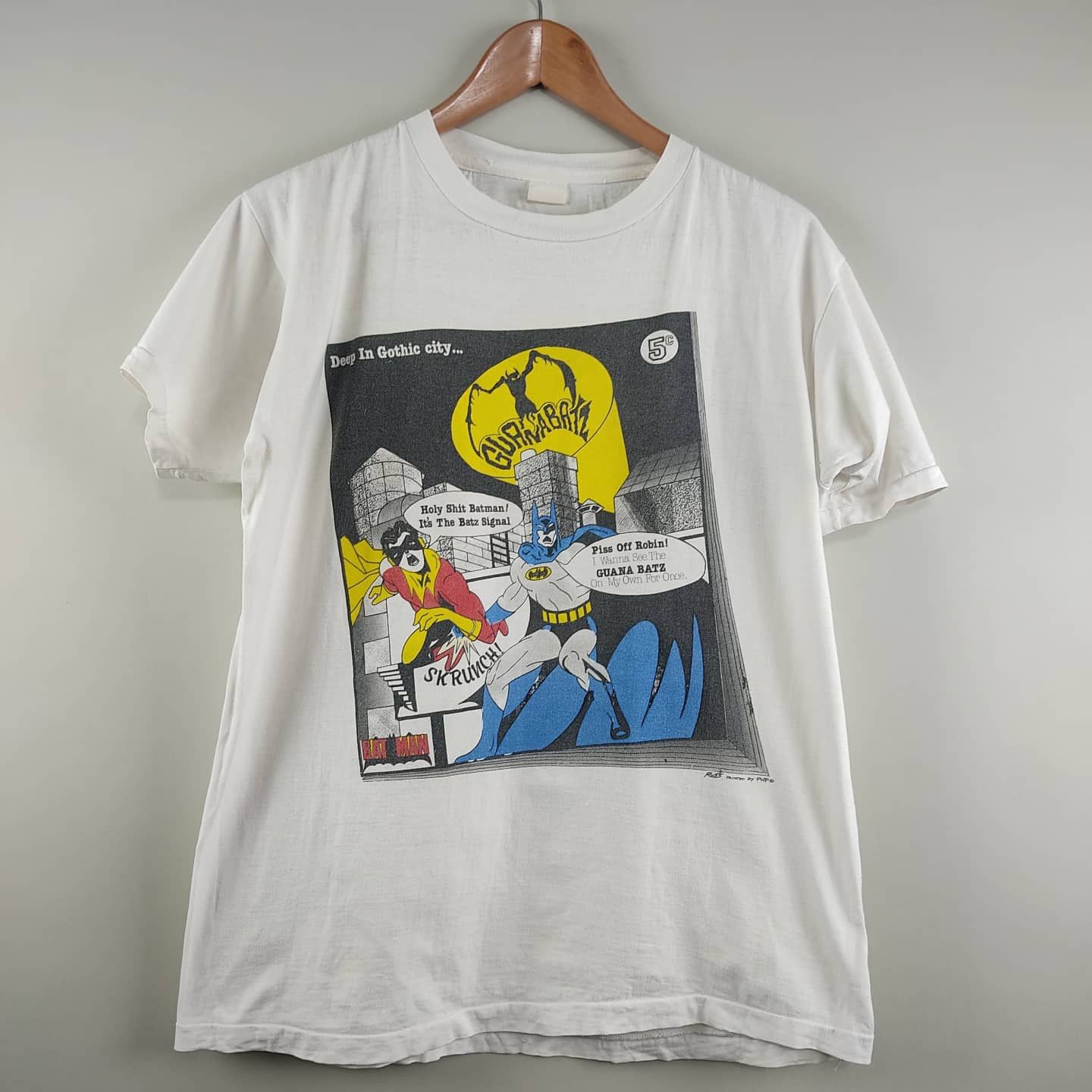 Band Tees × Rock Tees × Vintage 1987 Guana Batz Psychobilly Batman  