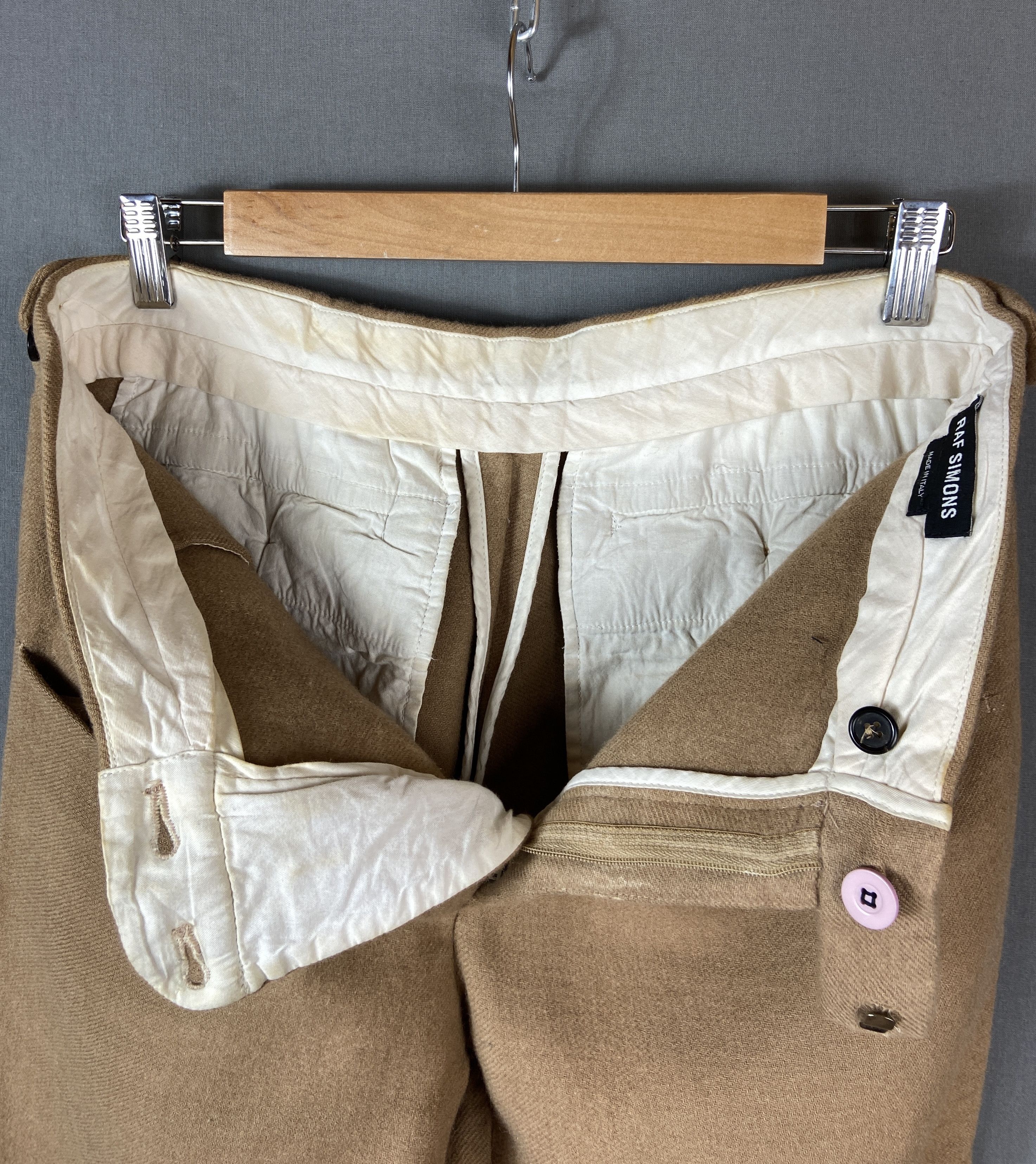 Raf Simons × Vintage Vintage Raf Simons Proto Wool Brown Pants Size US 31 - 7 Thumbnail