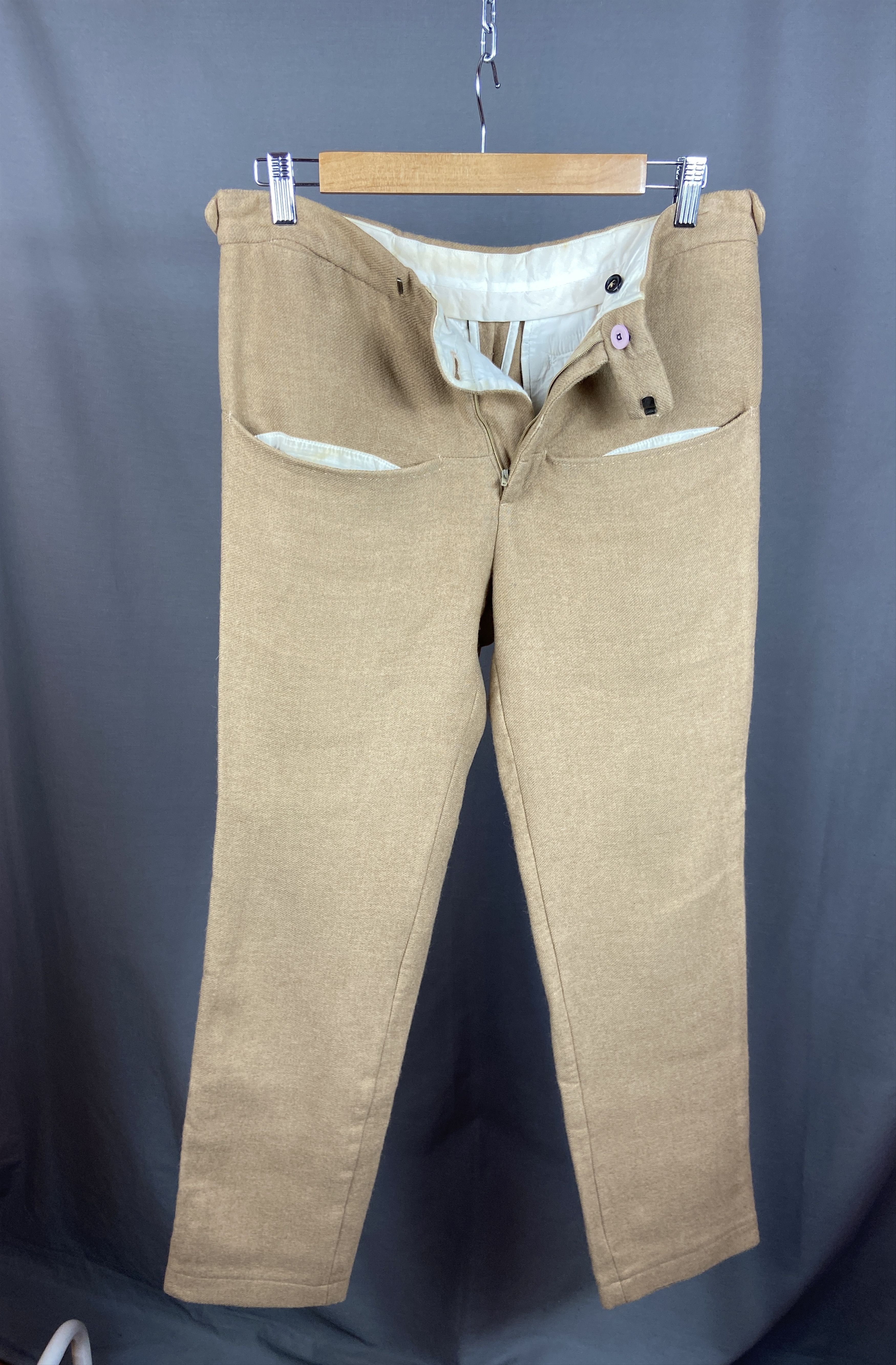 Raf Simons × Vintage Vintage Raf Simons Proto Wool Brown Pants Size US 31 - 2 Thumbnail