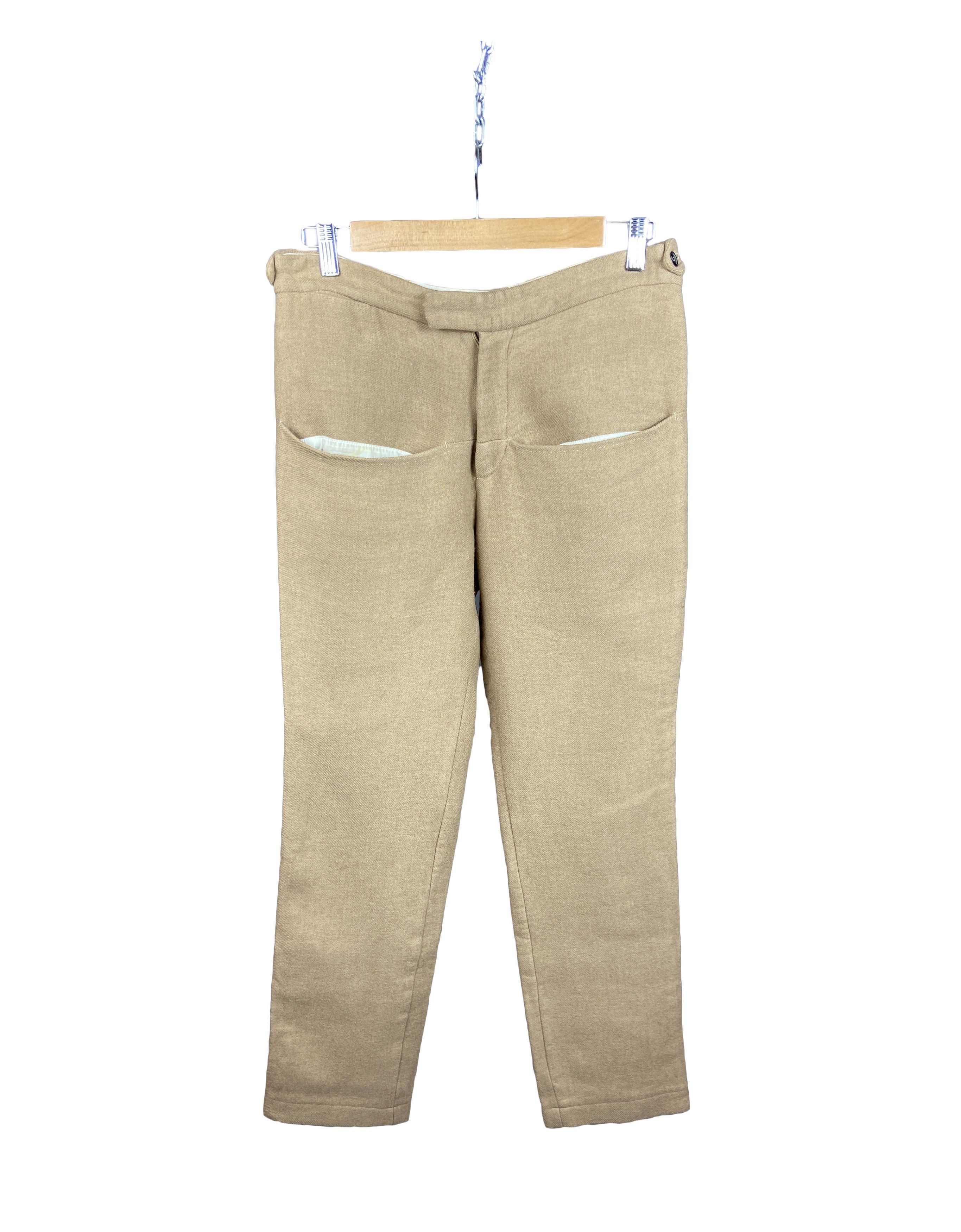 Raf Simons × Vintage Vintage Raf Simons Proto Wool Brown Pants Size US 31 - 1 Thumbnail