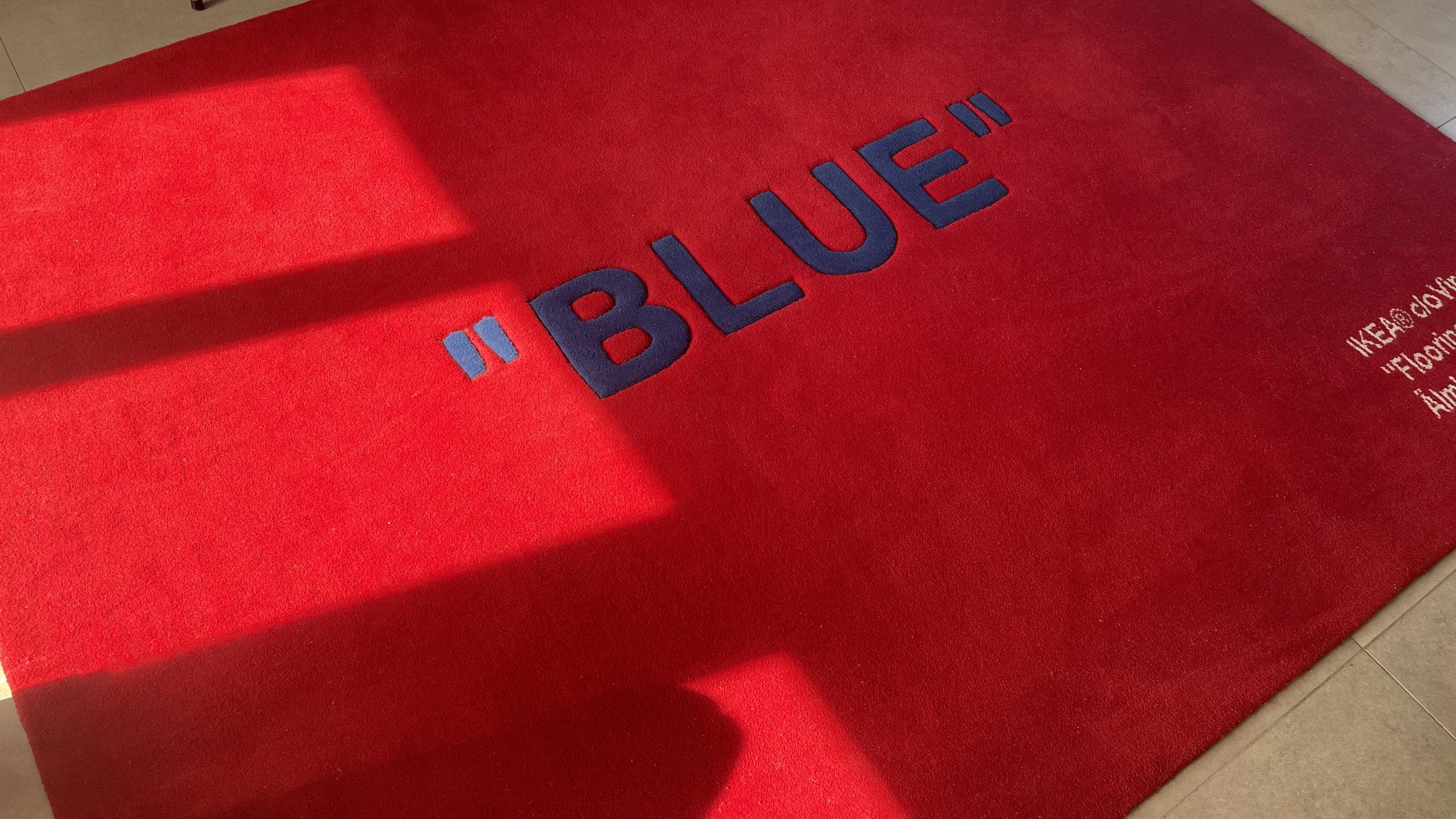 Virgil Abloh x IKEA BLUE Rug 250x200 CM Red/Blue