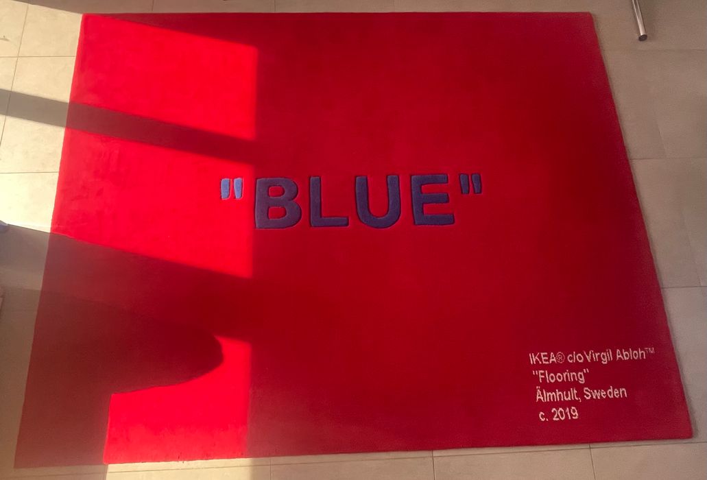 Shop IKEA 2019-20FW Virgil Abloh IKEA BLUE Rug 250x200 Rug Carpets by  BrandStreetStore