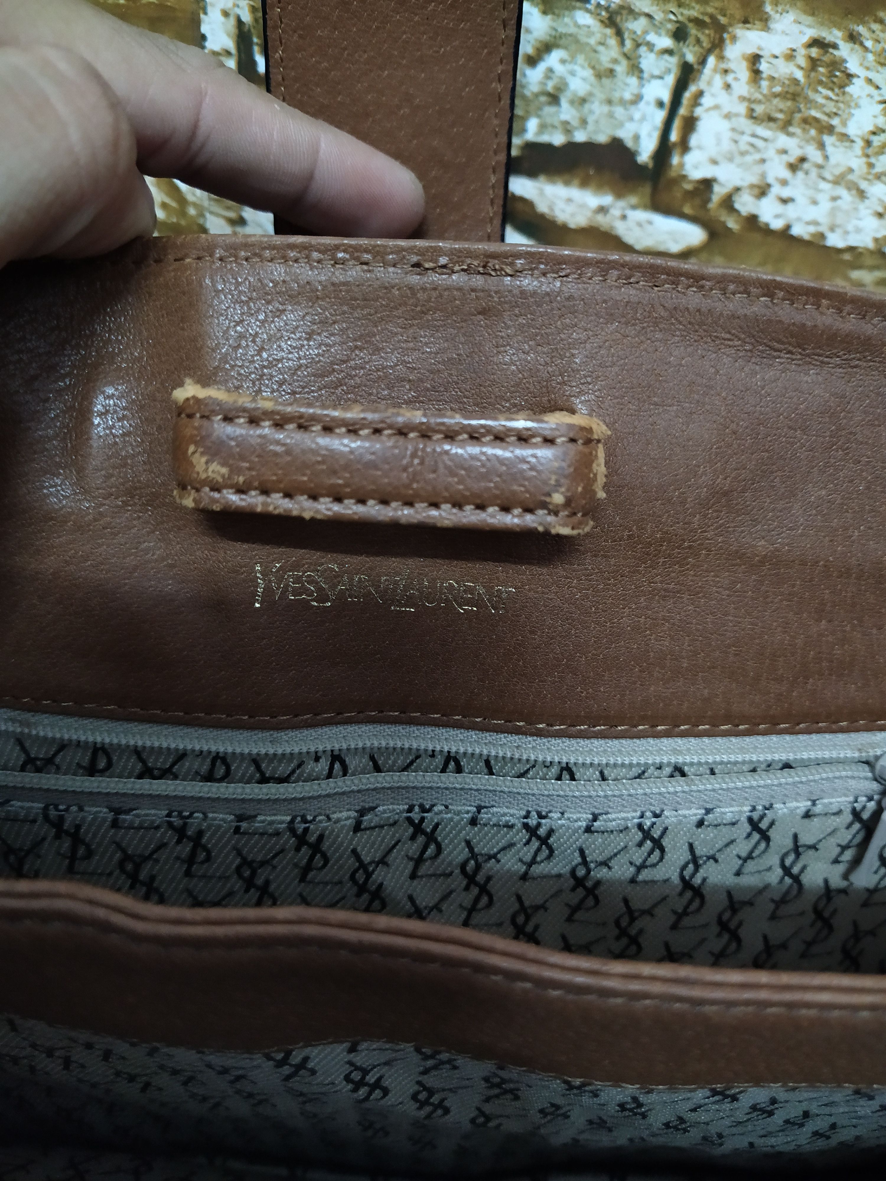 Vintage × Yves Saint Laurent YVES SAINT LAURENT YSL LEATHER BAG (C34) Size ONE SIZE - 9 Thumbnail