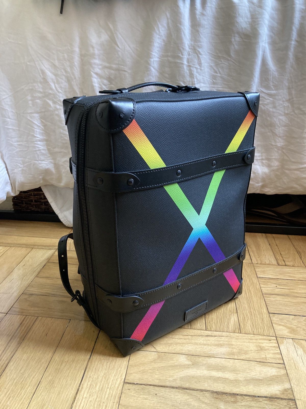 Louis Vuitton Soft Trunk Backpack Rainbow Taiga Leather PM