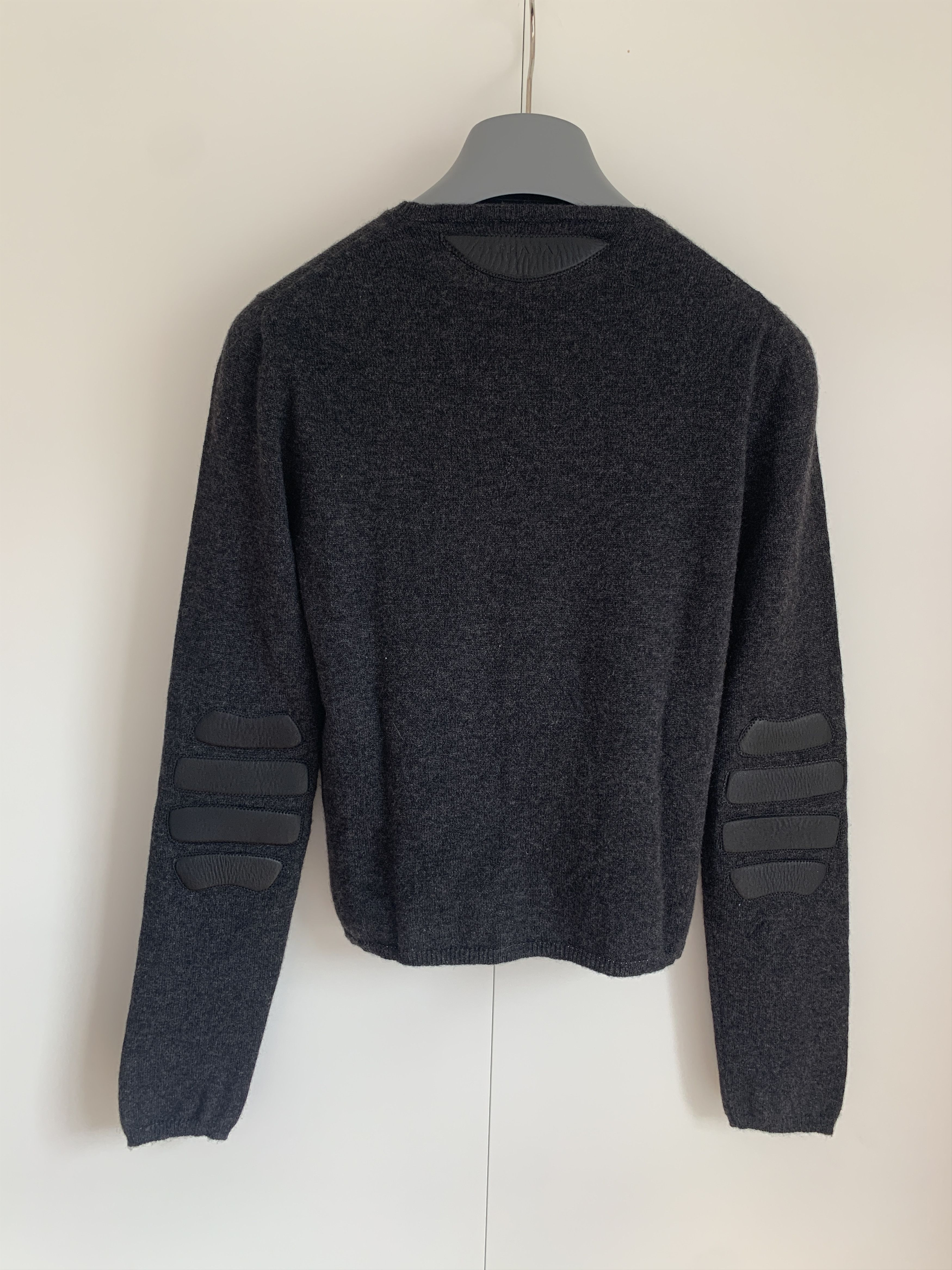 冬ギフト セ Prada EU42 elbow leather SWEATER RUNWAY 1999 FW ICONIC Prada トップス