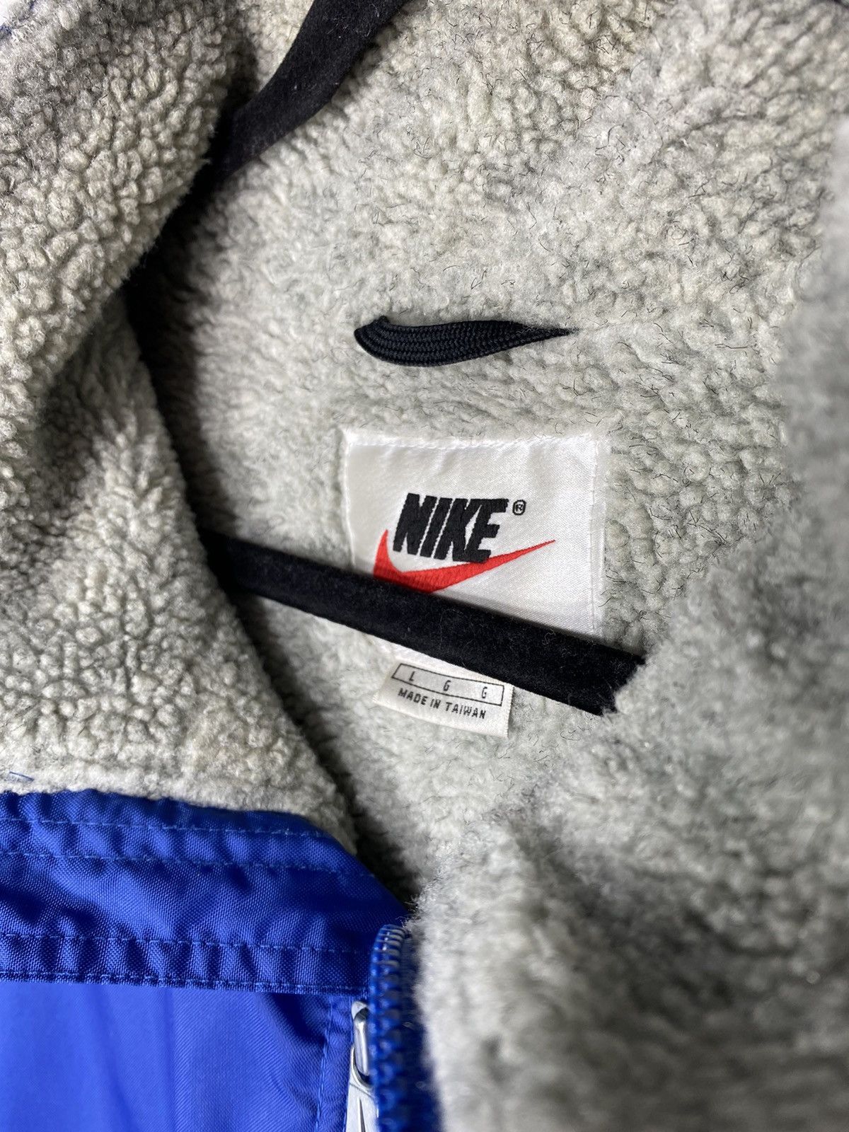 Nike × Vintage Vintage 90s Nike Sherpa jacket Size US L / EU 52-54 / 3 - 6 Thumbnail