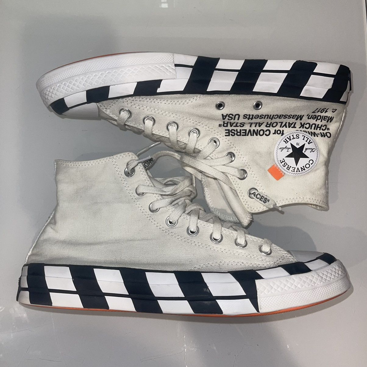 Converse x hotsell off white grailed