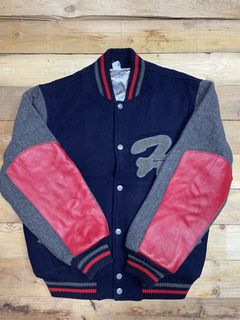 Pull&Bear Harvard varsity jacket in red