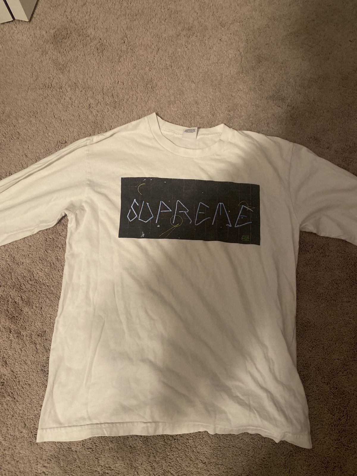 Supreme Supreme Blade Grid L/s Tee Light Blue Medium | Grailed